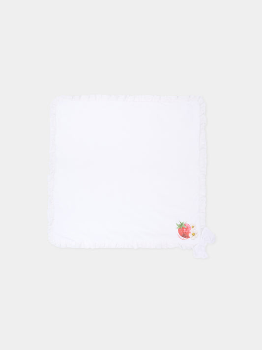 Sacco nanna bianco per neonata con fragole,Monnalisa,35G008 - 7000 - 0099