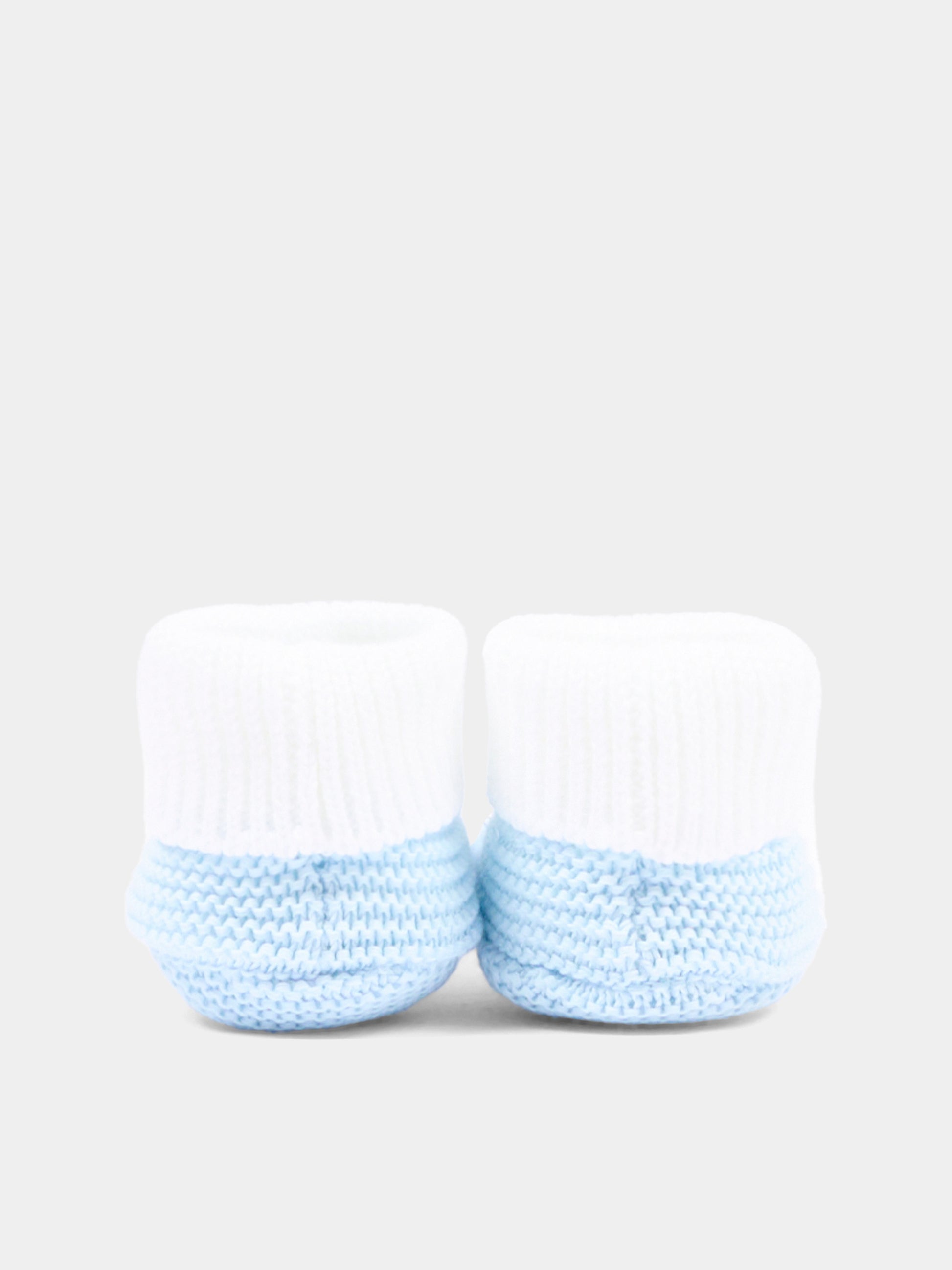 Babbucce bianco per neonato,Little Bear,3140 BCO/CIELO