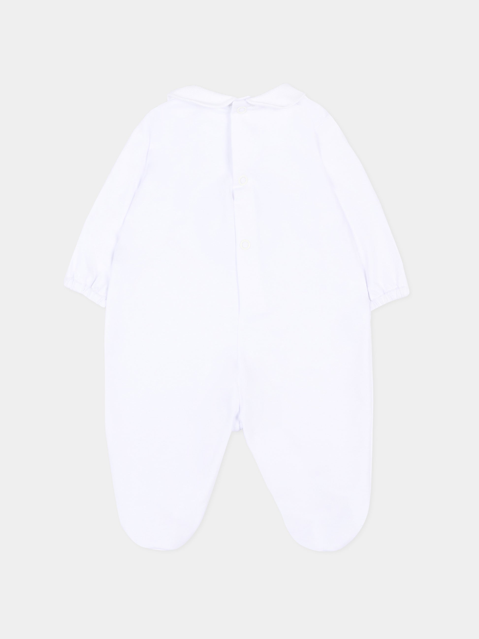 Tutina bianca per neonato con orsetto,Little Bear,3062 BCO/CIELO