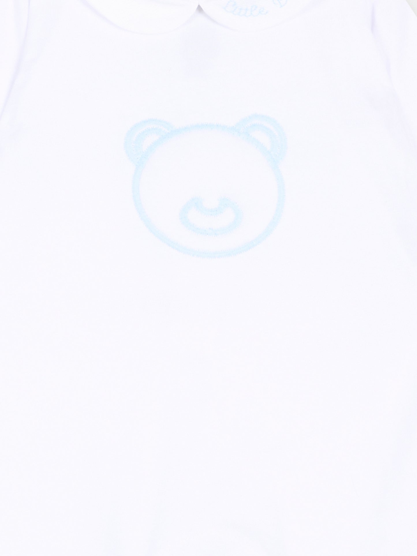 Tutina bianca per neonato con orsetto,Little Bear,3062 BCO/CIELO