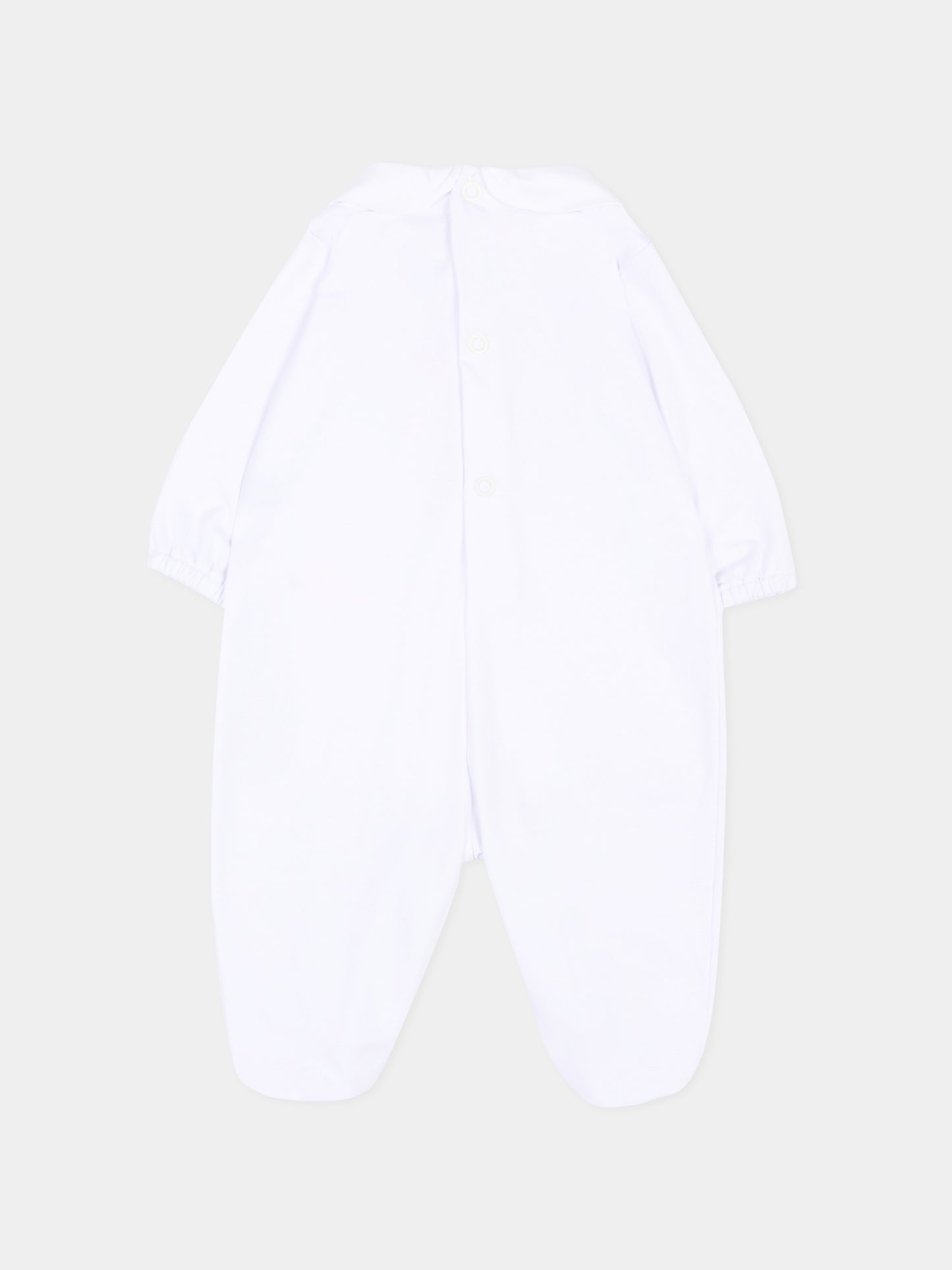 Tutina bianca per neonata con orsetto,Little Bear,3062 BCO/ROSA