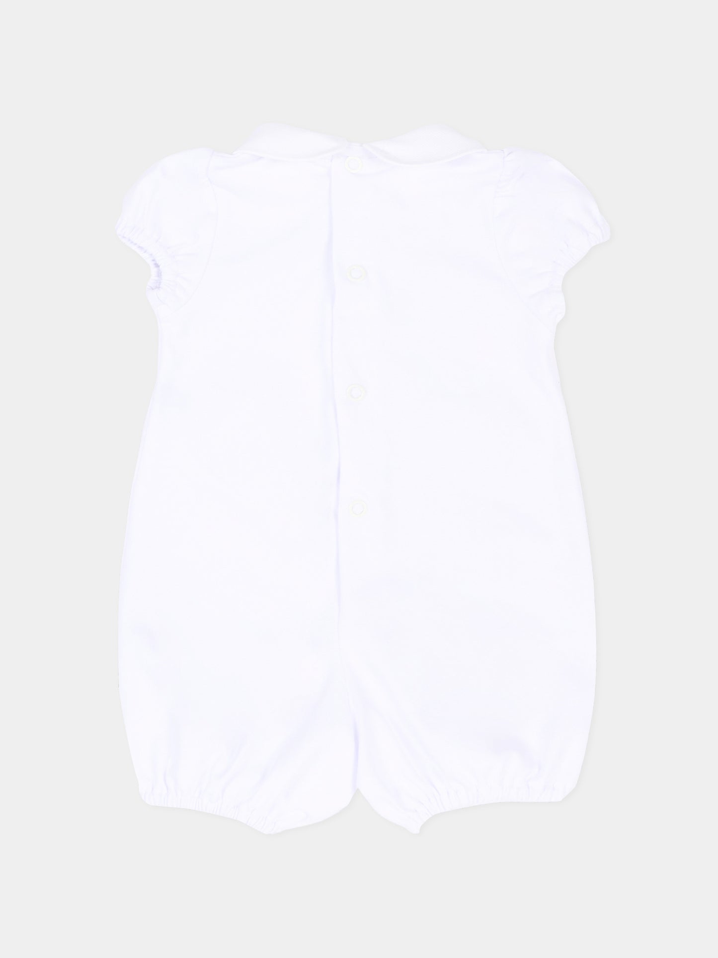 Pagliaccetto bianco per neonato con orsetti,Little Bear,3072 BCO/CORDA