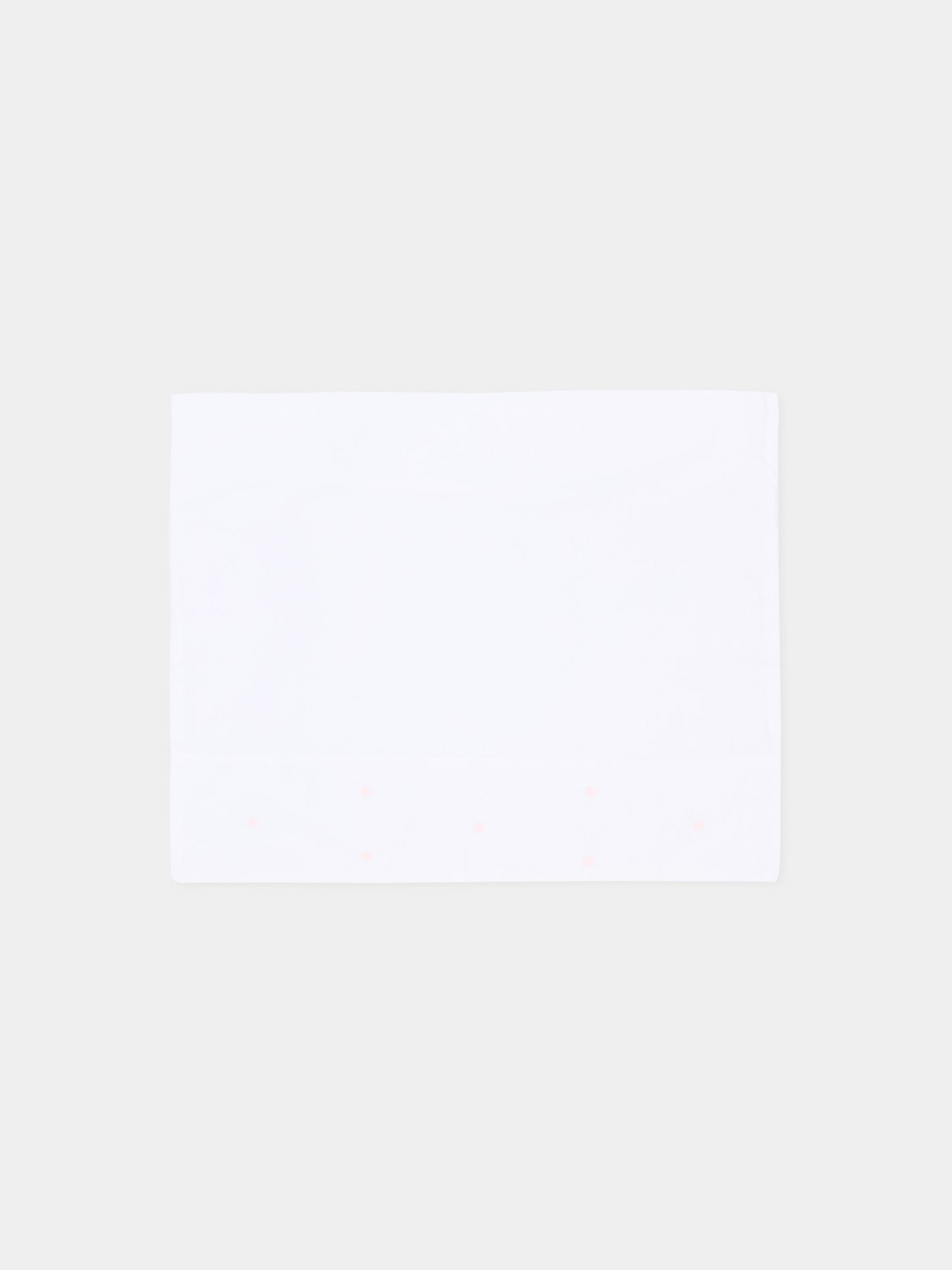 Lenzuola avorio per neonata con pois rosa,Little Bear,2040 BCO/ROSA