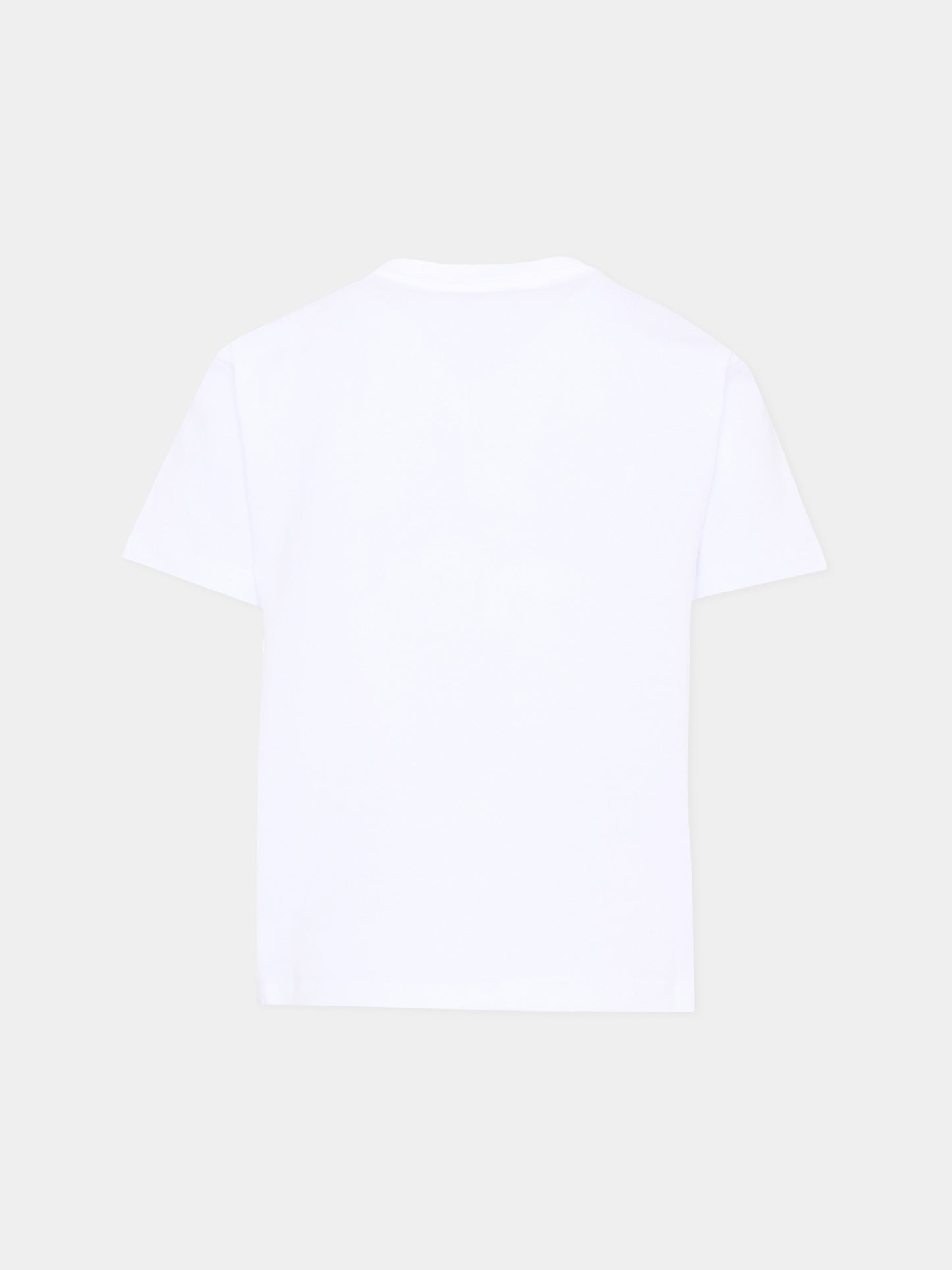 T-shirt bianca per bambino con logo,Dondup Kids,DMTS051 0 JE006 B000