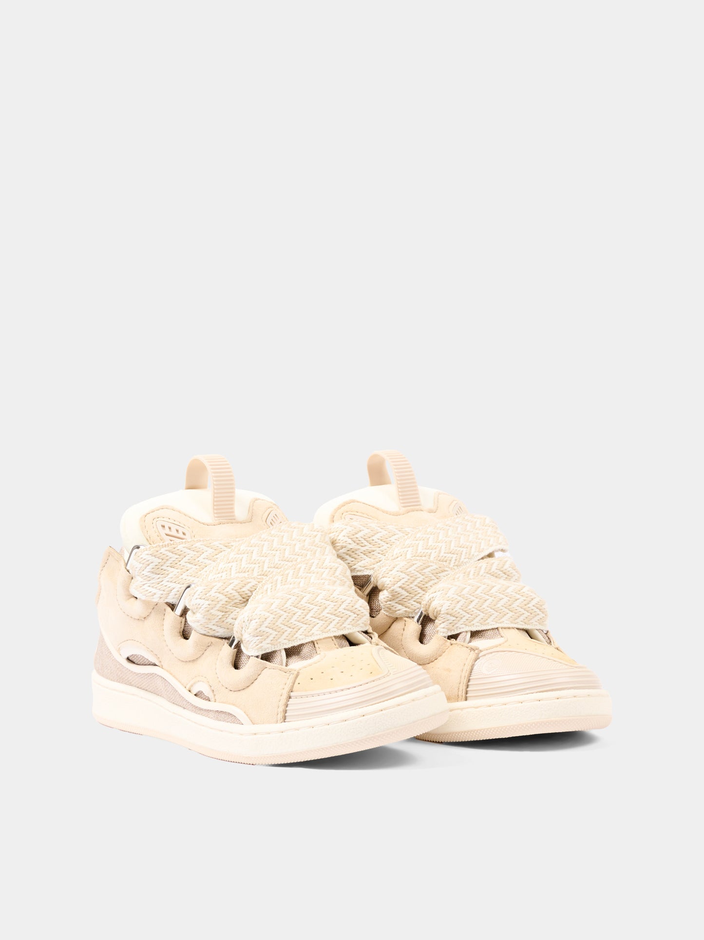 Sneakers beige per bambini con cinturino,Lanvin Petite,N30329 P82