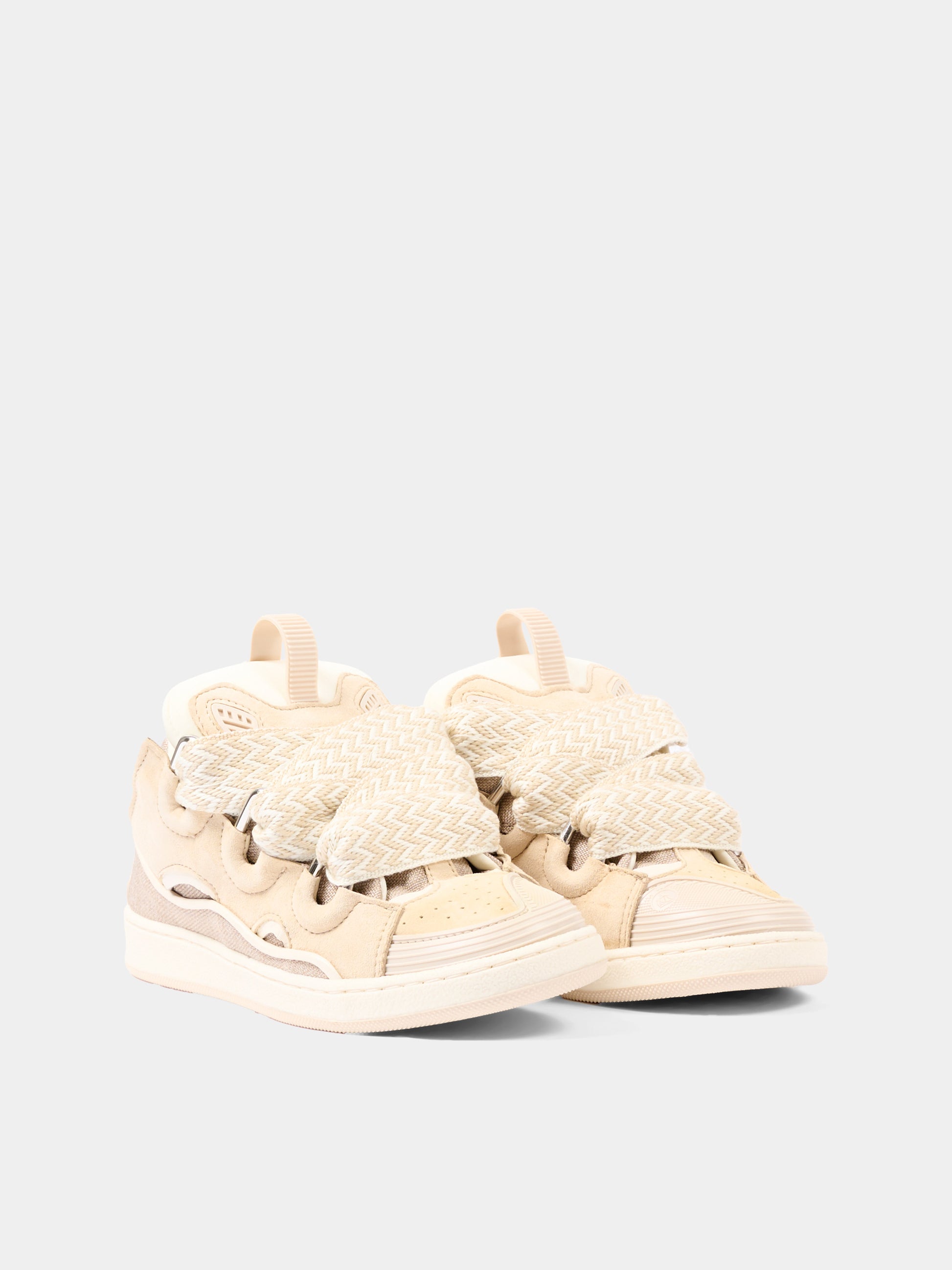 Sneakers beige per bambini con cinturino,Lanvin Petite,N30329 P82