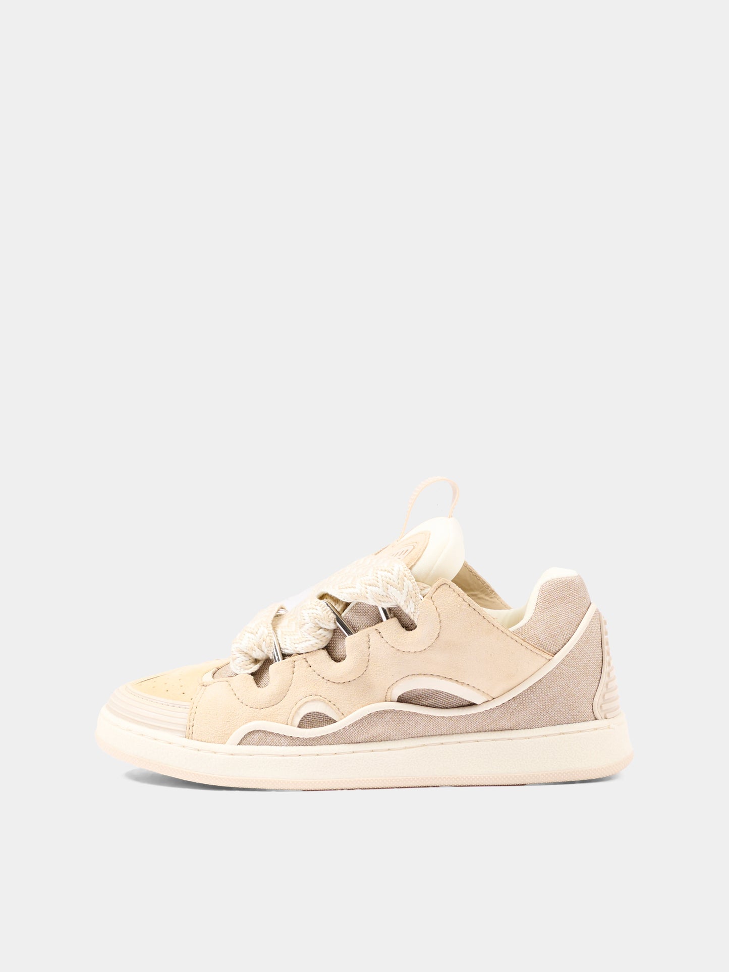 Sneakers beige per bambini con cinturino,Lanvin Petite,N30329 P82