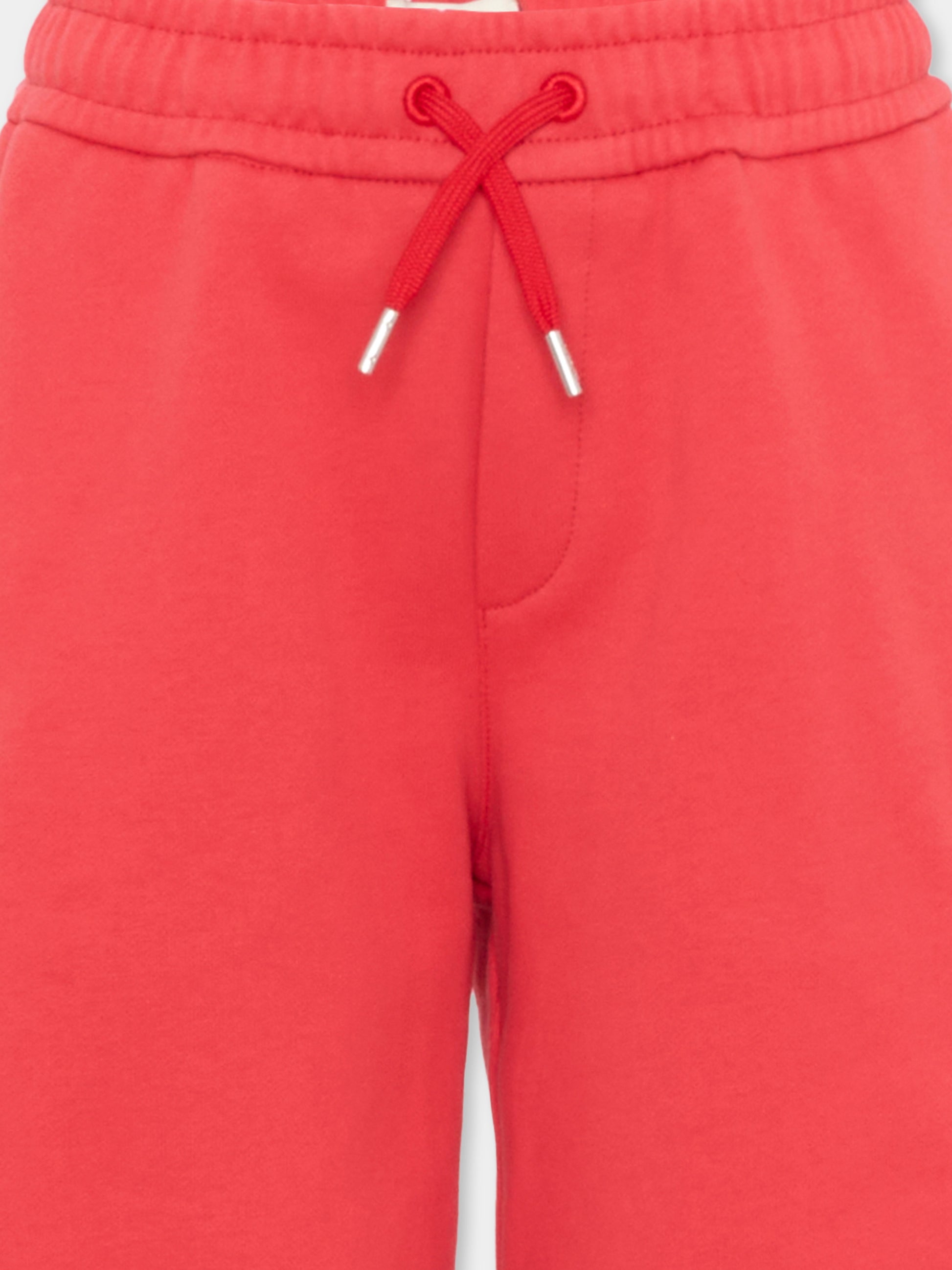 Shorts sportivi rossi per bambino con logo,Lanvin Petite,N30378 998