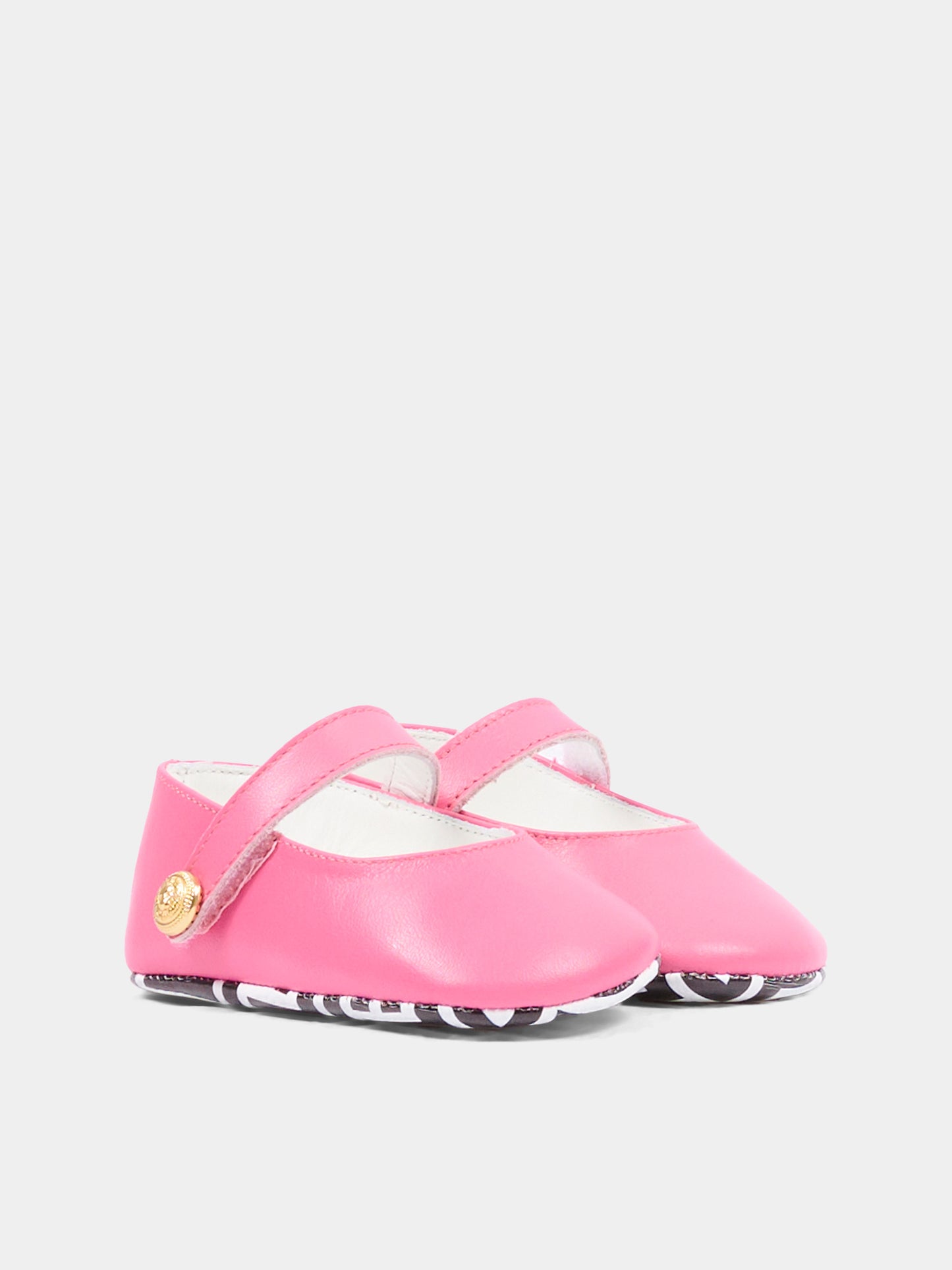 Ballerine rosa per neonata con labirinto,Balmain Kids,BY0026-Y0051 552OR