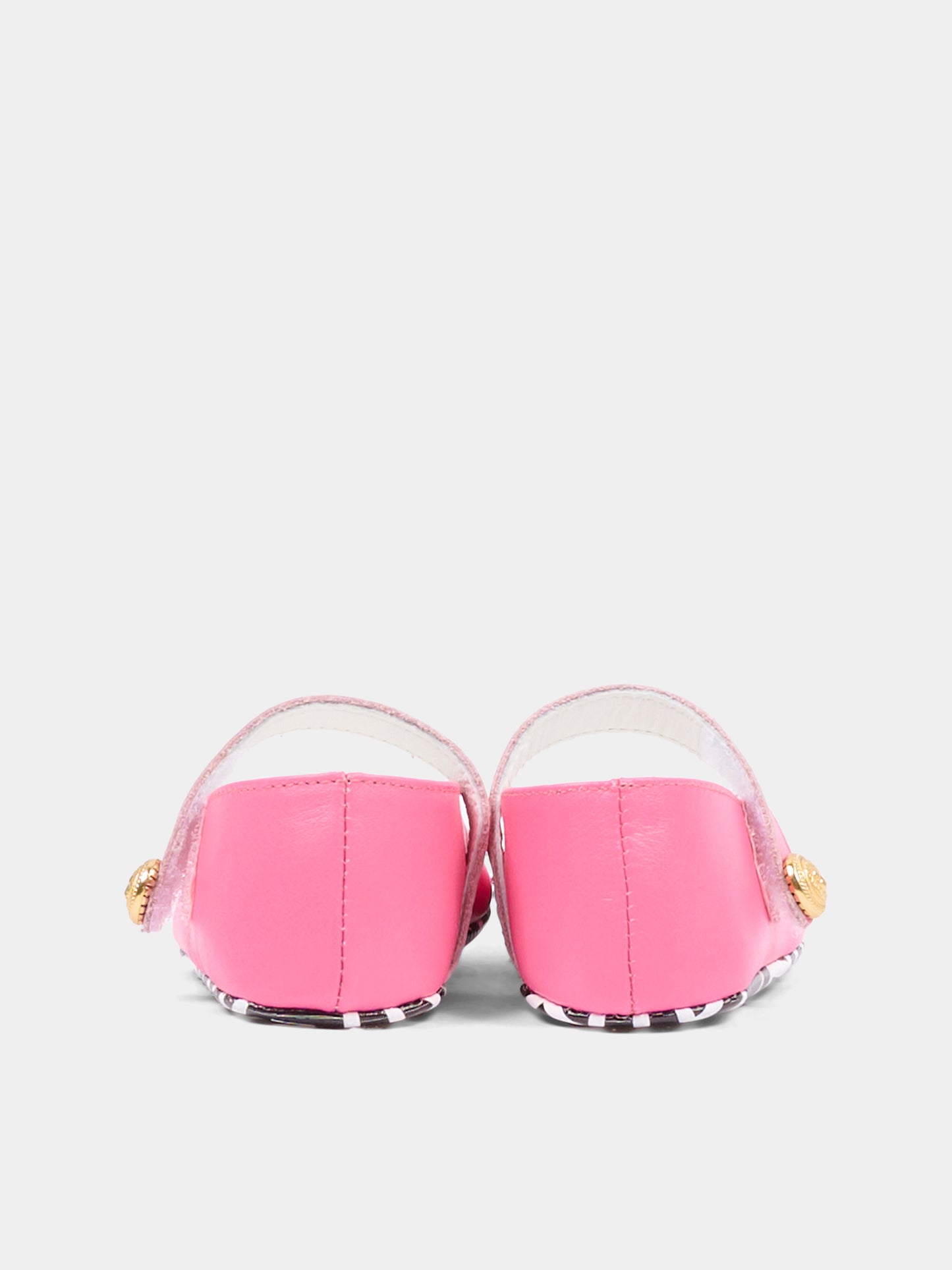 Ballerine rosa per neonata con labirinto,Balmain Kids,BY0026-Y0051 552OR