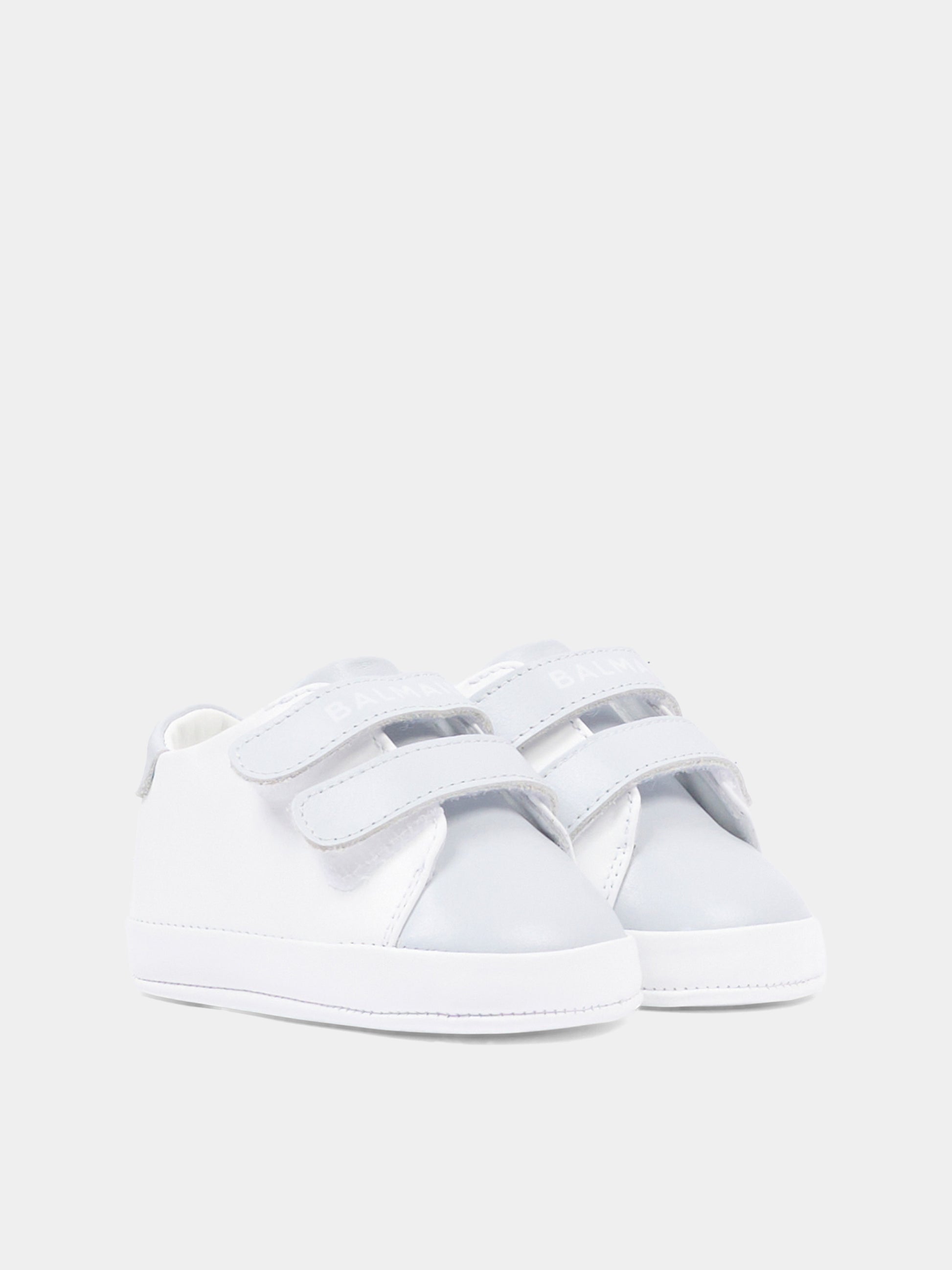 Sneakers celesti per neonato con logo,Balmain Kids,BY0556-Y0051 100CE