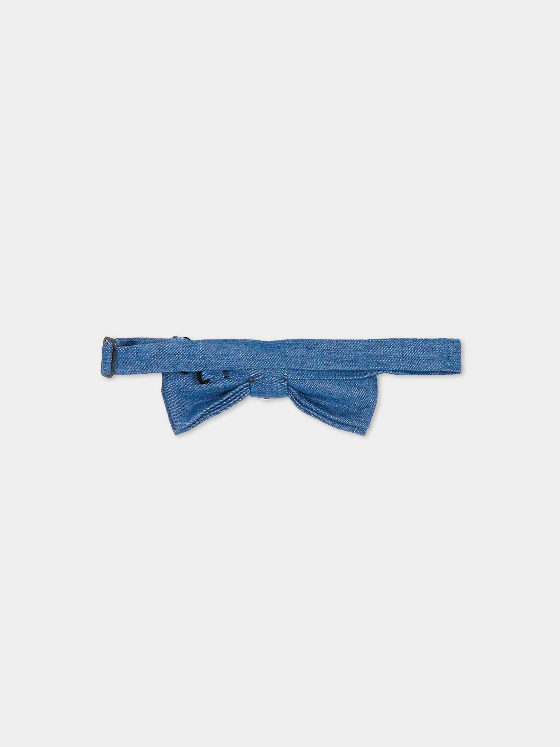 Papillon blu per bambino con bottone oro,Balmain Kids,BY0Q54-P0588 625OR