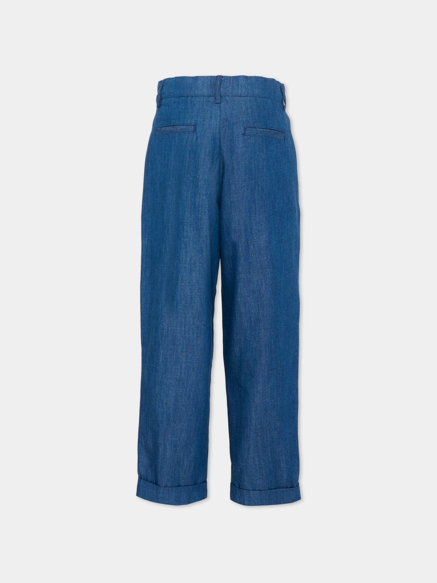 Pantalone blu per bambino,Balmain Kids,BY6R50-P0588 625