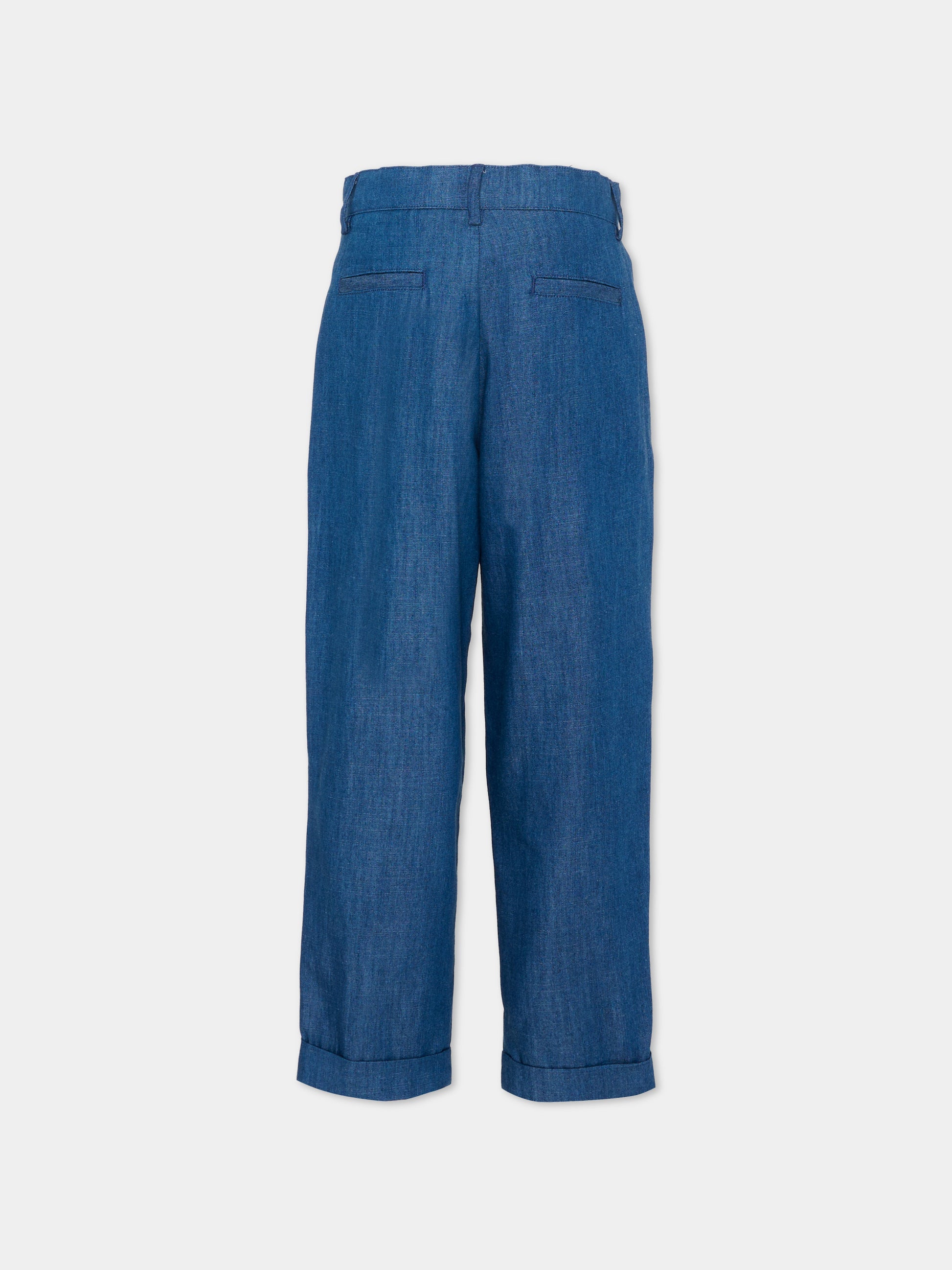 Pantalone blu per bambino,Balmain Kids,BY6R50-P0588 625