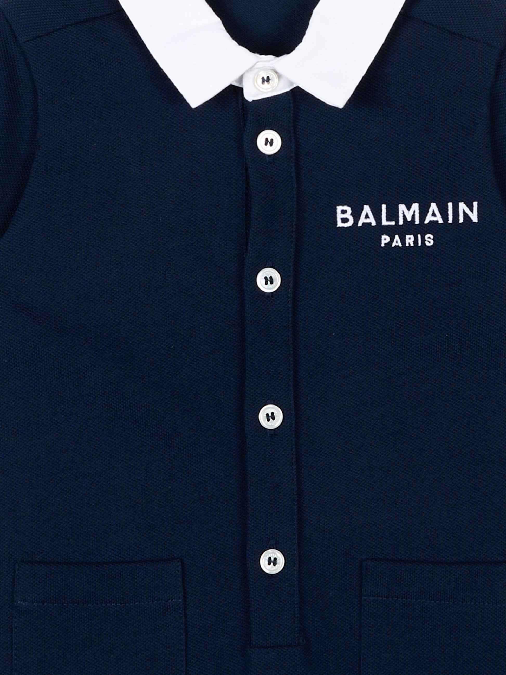 Tutina blu per neonato con logo,Balmain Kids,BYA501-Z3658 617BC