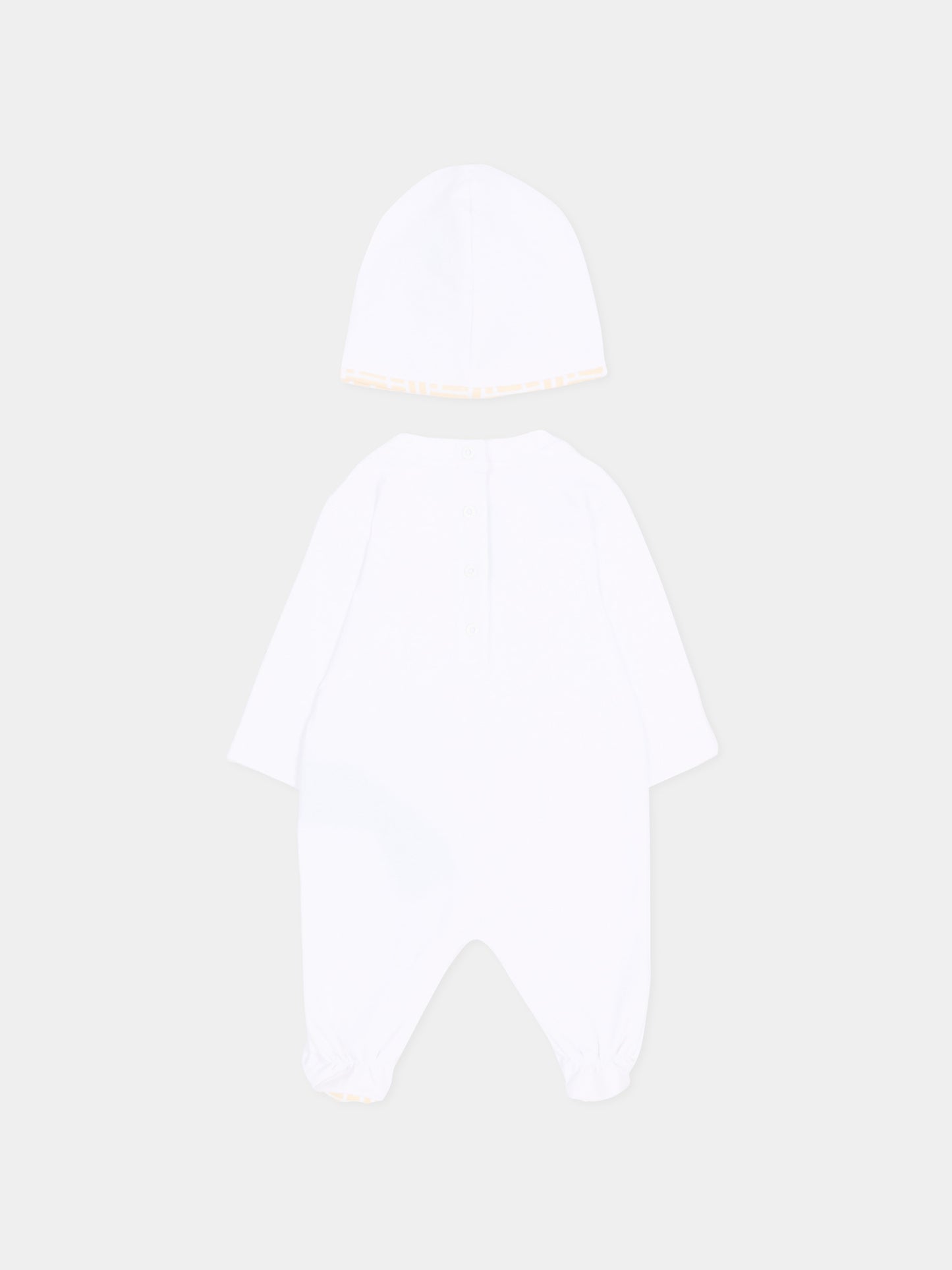 Ensemble de combinaison blanc pour nouveau-nés avec logo