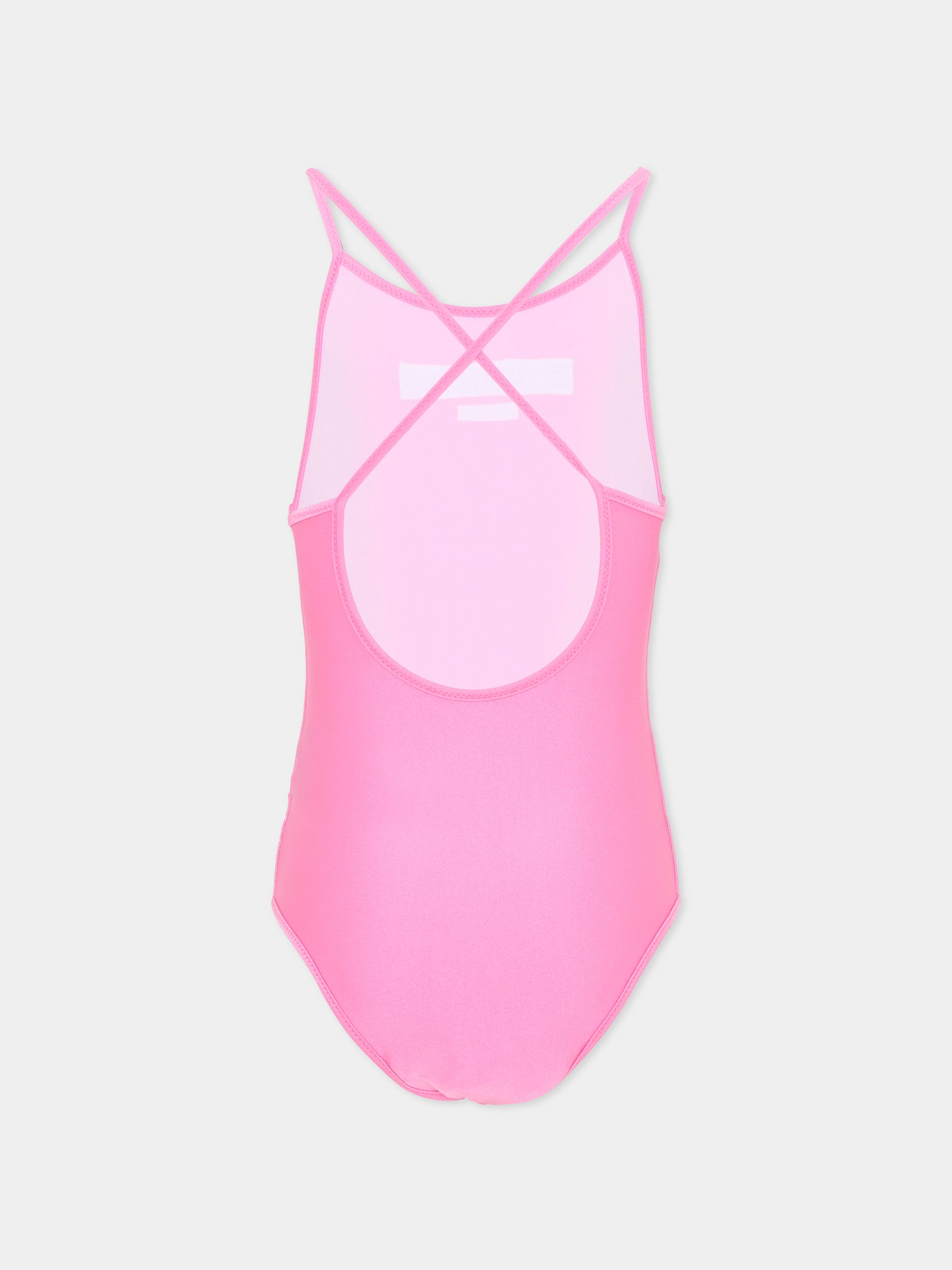 Costume intero rosa per bambina,Balmain Kids,BYCA09-Z0005 552BC