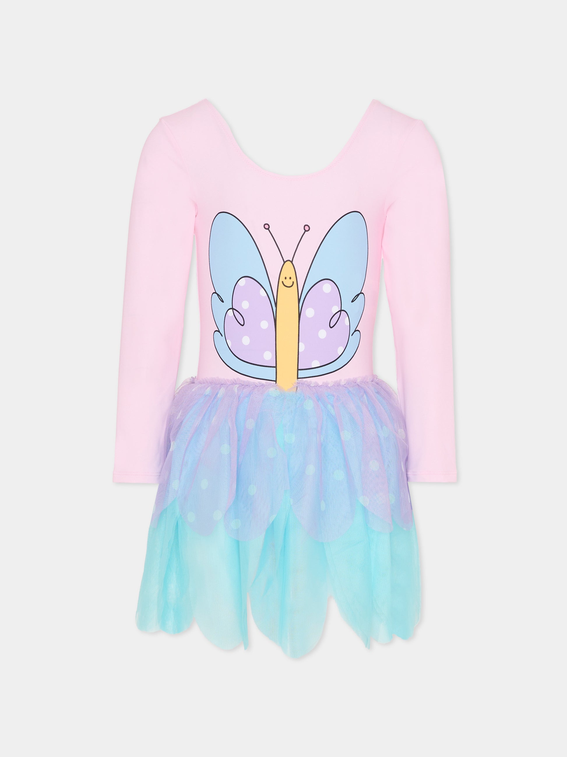 Vestito rosa per bambina con farfalla,Stella Mccartney Kids,TY1A40-Z0157 51R