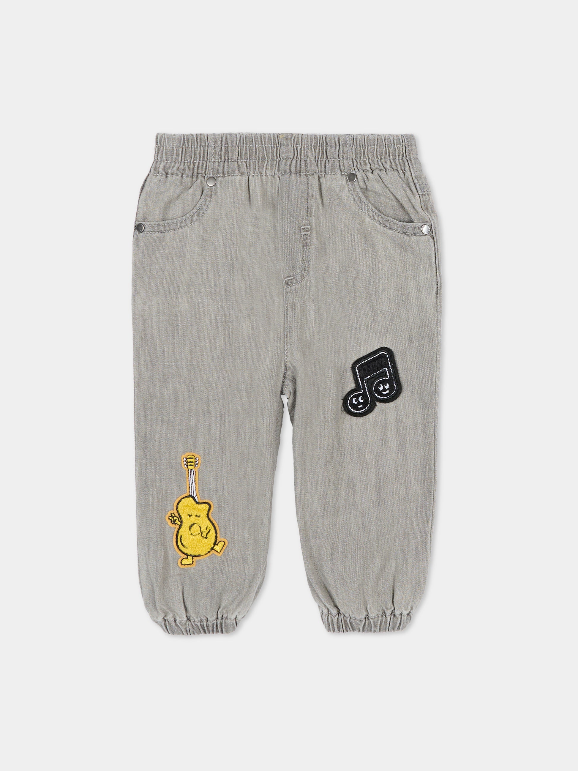 Pantaloni grigi per neonato con chitarra,Stella Mccartney Kids,TY6500-Z0522 909