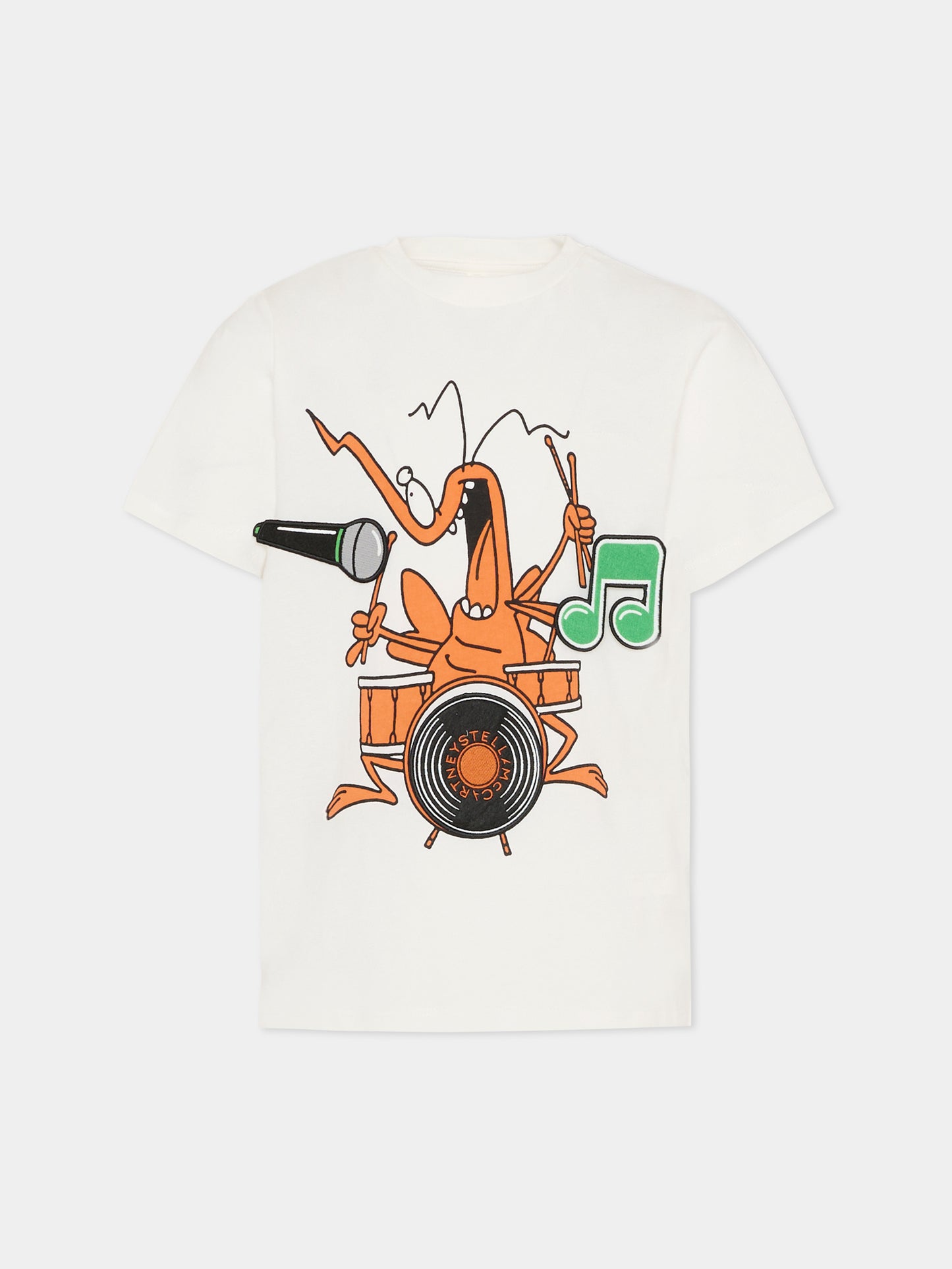 T-shirt ivoire pour garçon avec imprimé insectes