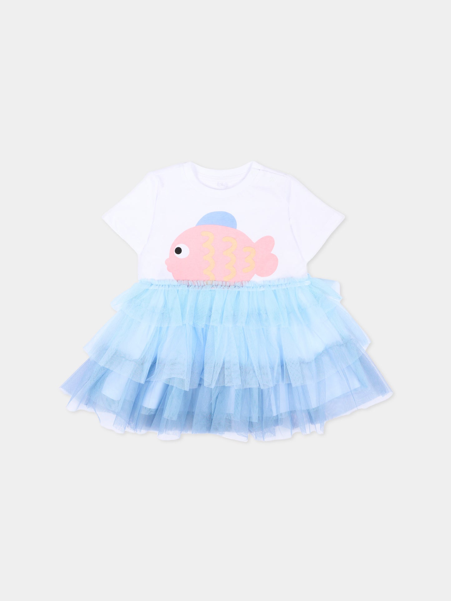 Vestito multicolor per neonata con pesce,Stella Mccartney Kids,TY1061-Z0434 100