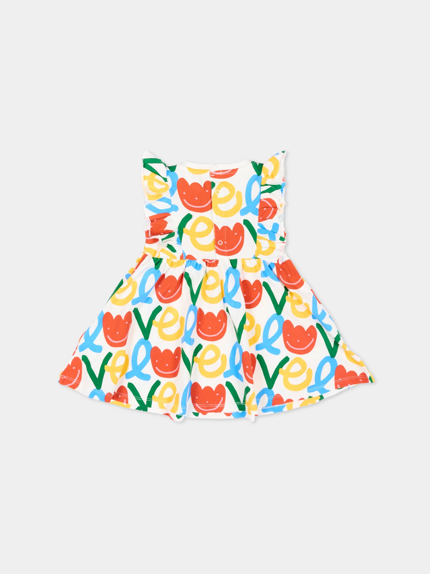 Vestito multicolor per neonata con tulipani,Stella Mccartney Kids,TY1141-Z3561 101MC