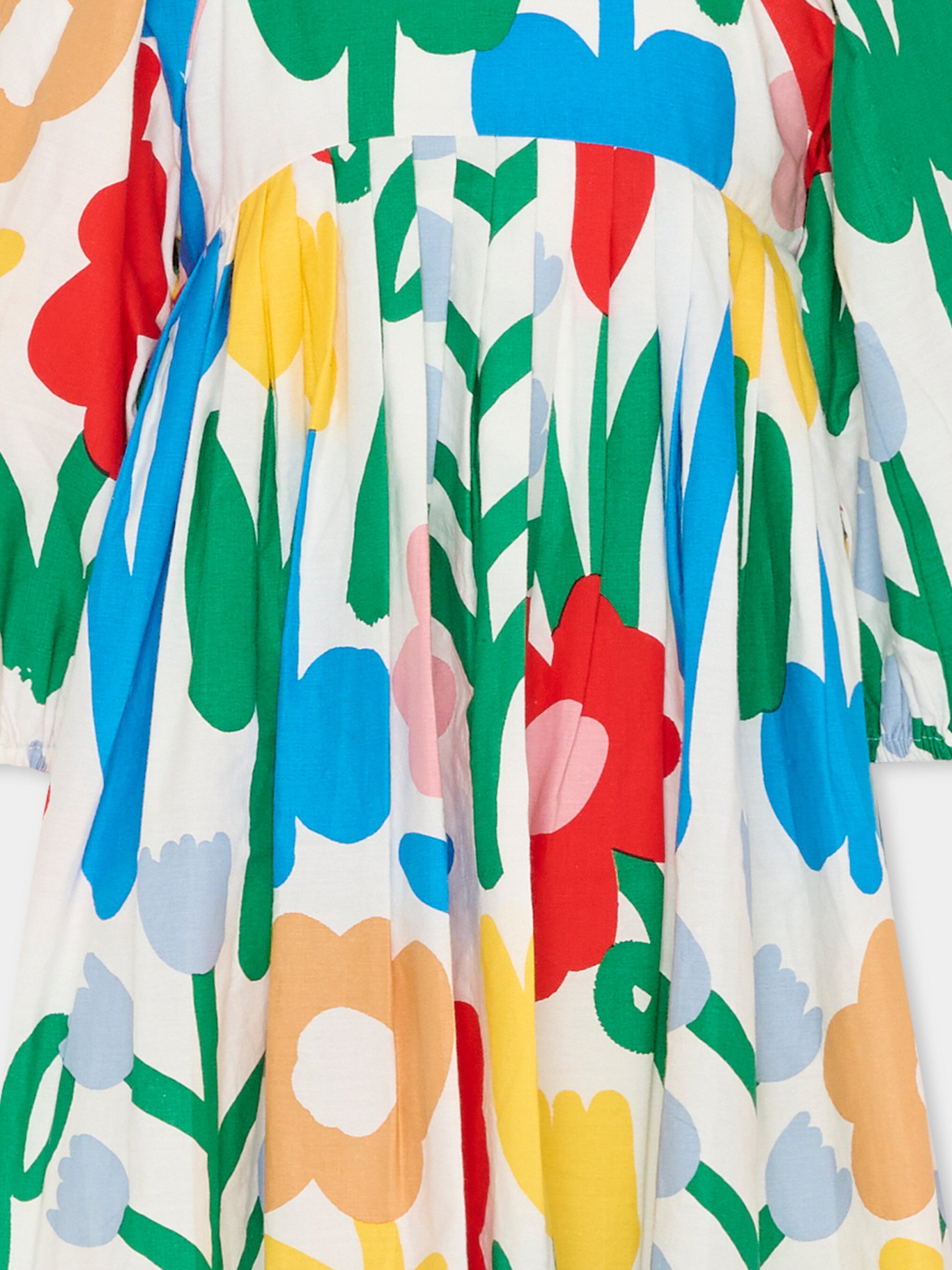 Vestito multicolor per bambina con stampa floreale,Stella Mccartney Kids,TY1C21-Z3461 101MC