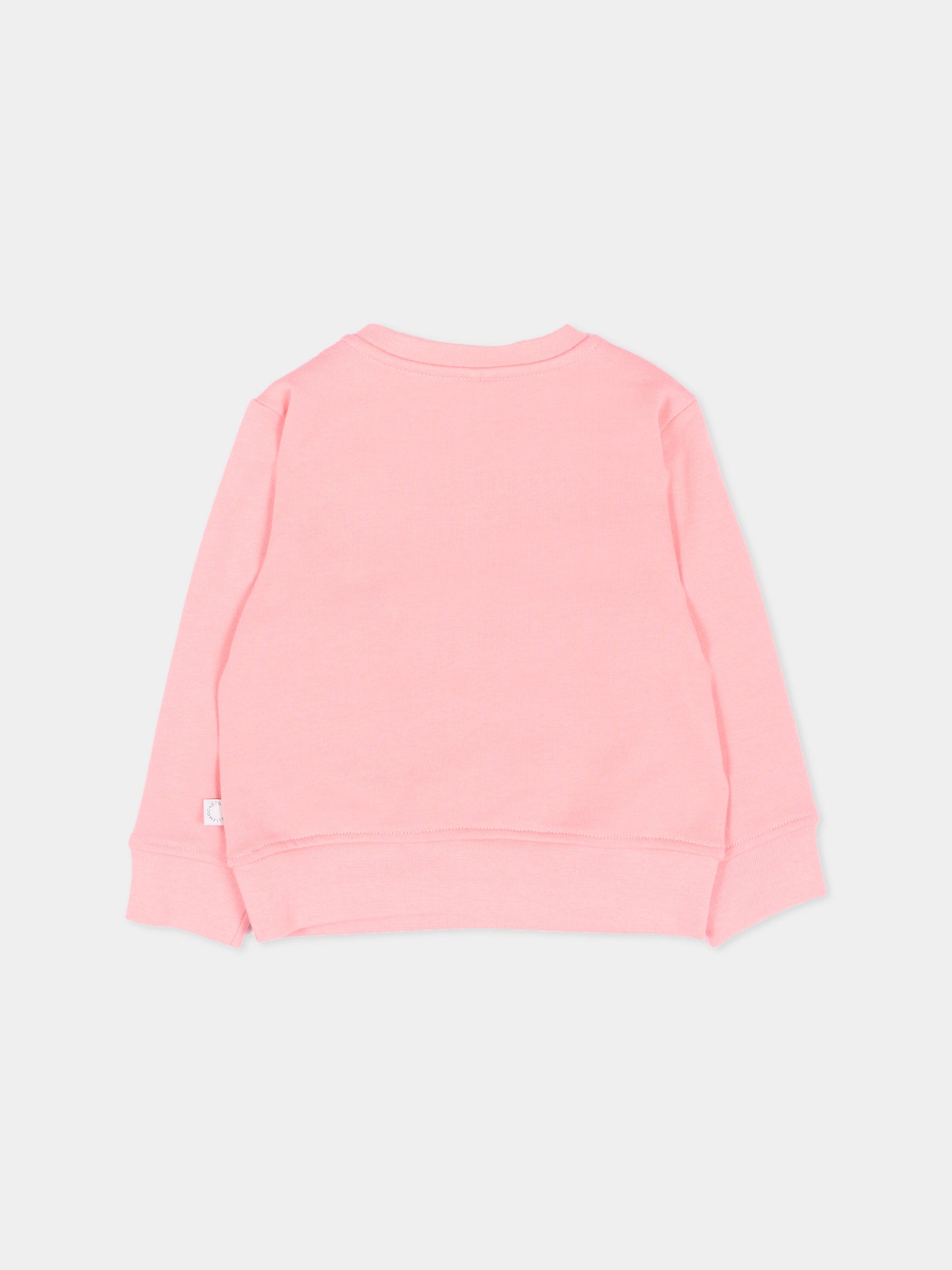 Felpa rosa per neonata con stampa fiori,Stella Mccartney Kids,TY4110-Z3409 509