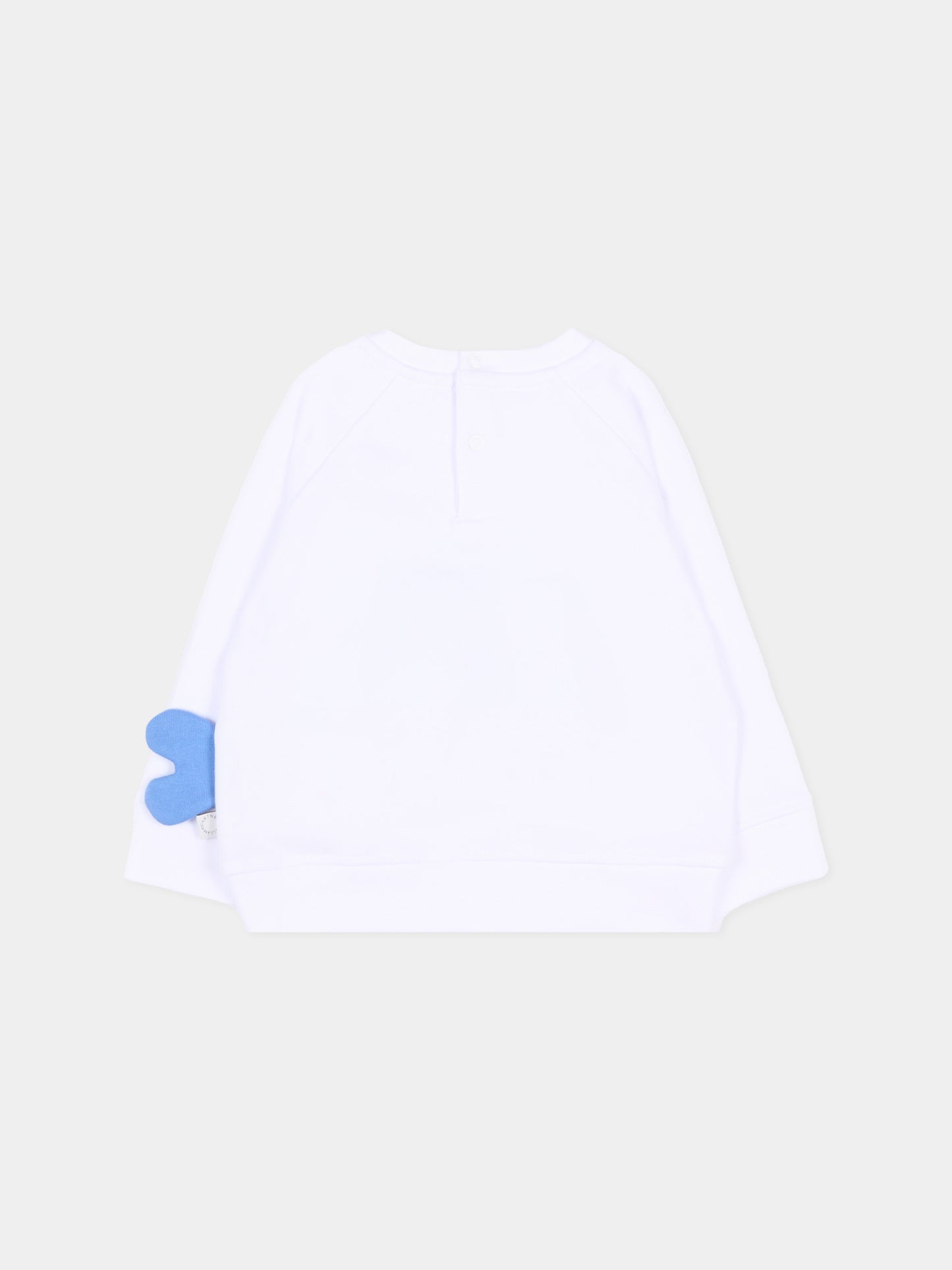 Felpa bianca per neonato con balena,Stella Mccartney Kids,TY4560-Z3409 100