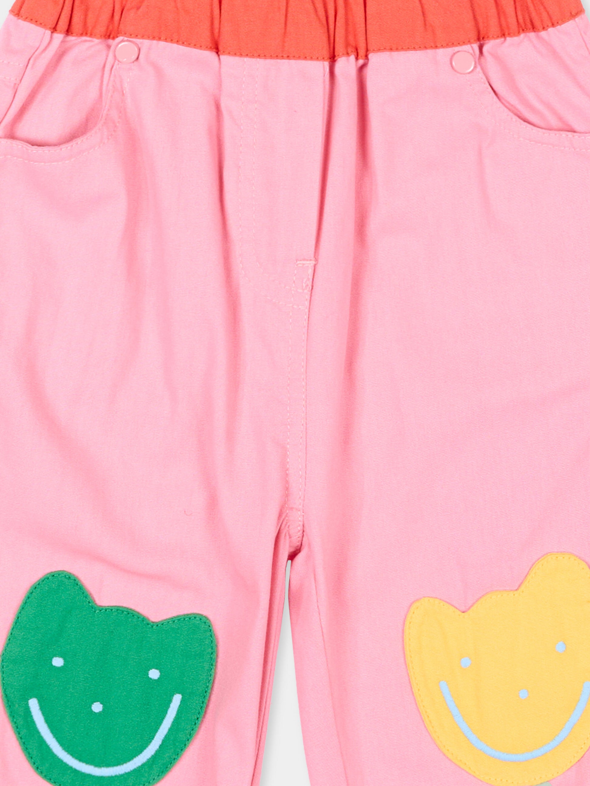 Pantaloni sportivi rosa per neonata con tulipani,Stella Mccartney Kids,TY6110-Z1609 509