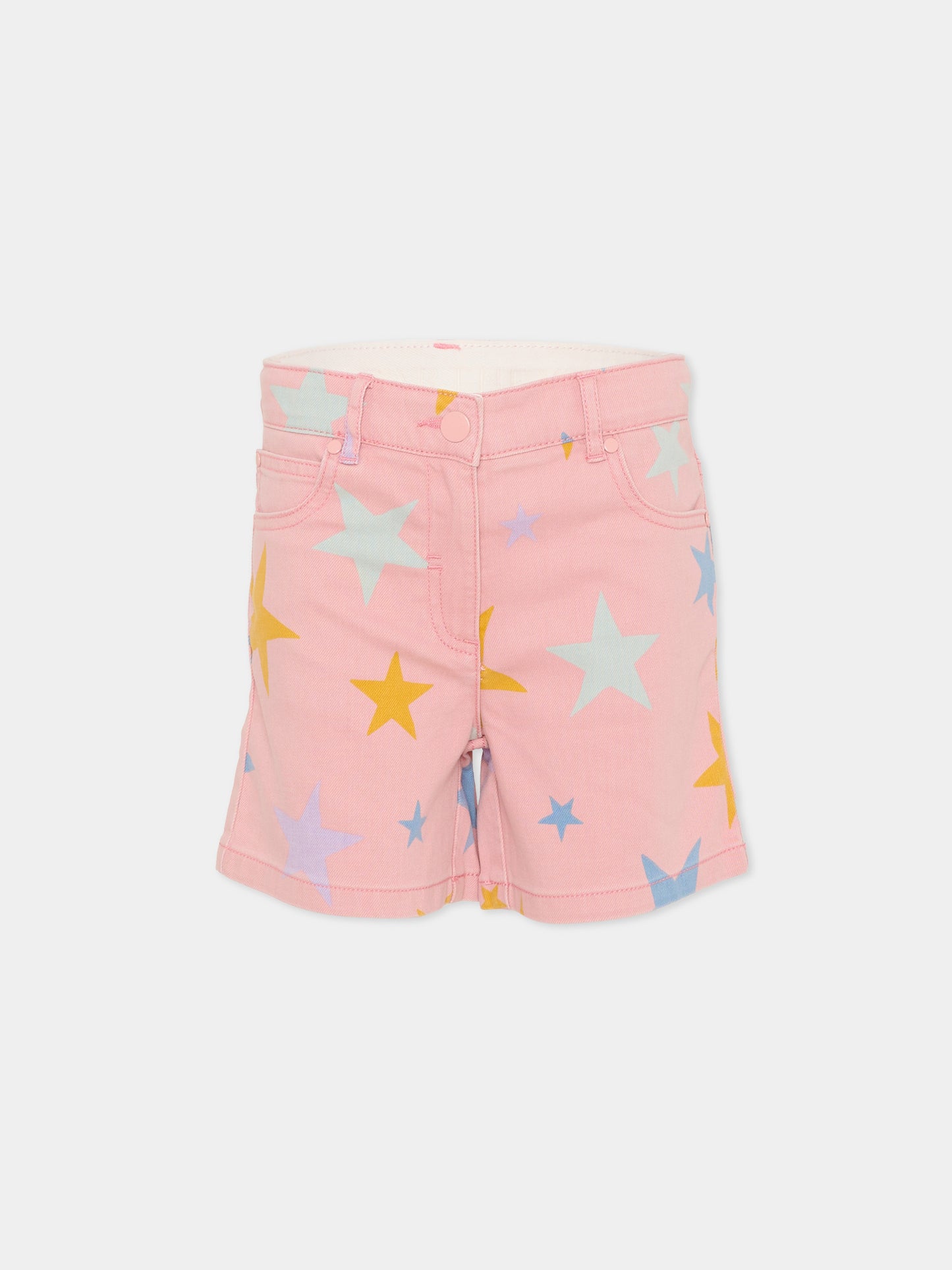 Shorts rosa per bambina con stelle,Stella Mccartney Kids,TY6B19-Z2572 507MC