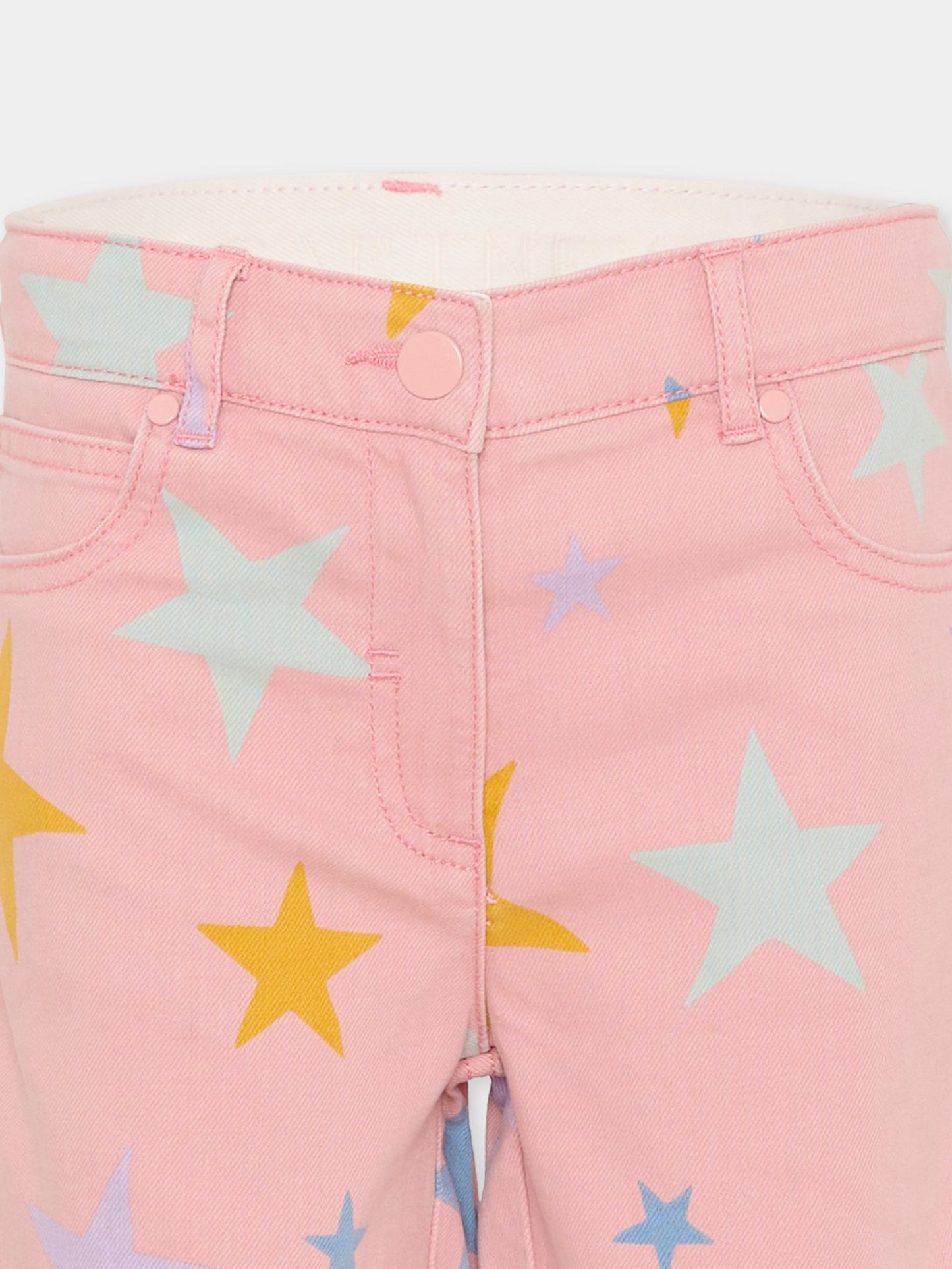 Shorts rosa per bambina con stelle,Stella Mccartney Kids,TY6B19-Z2572 507MC