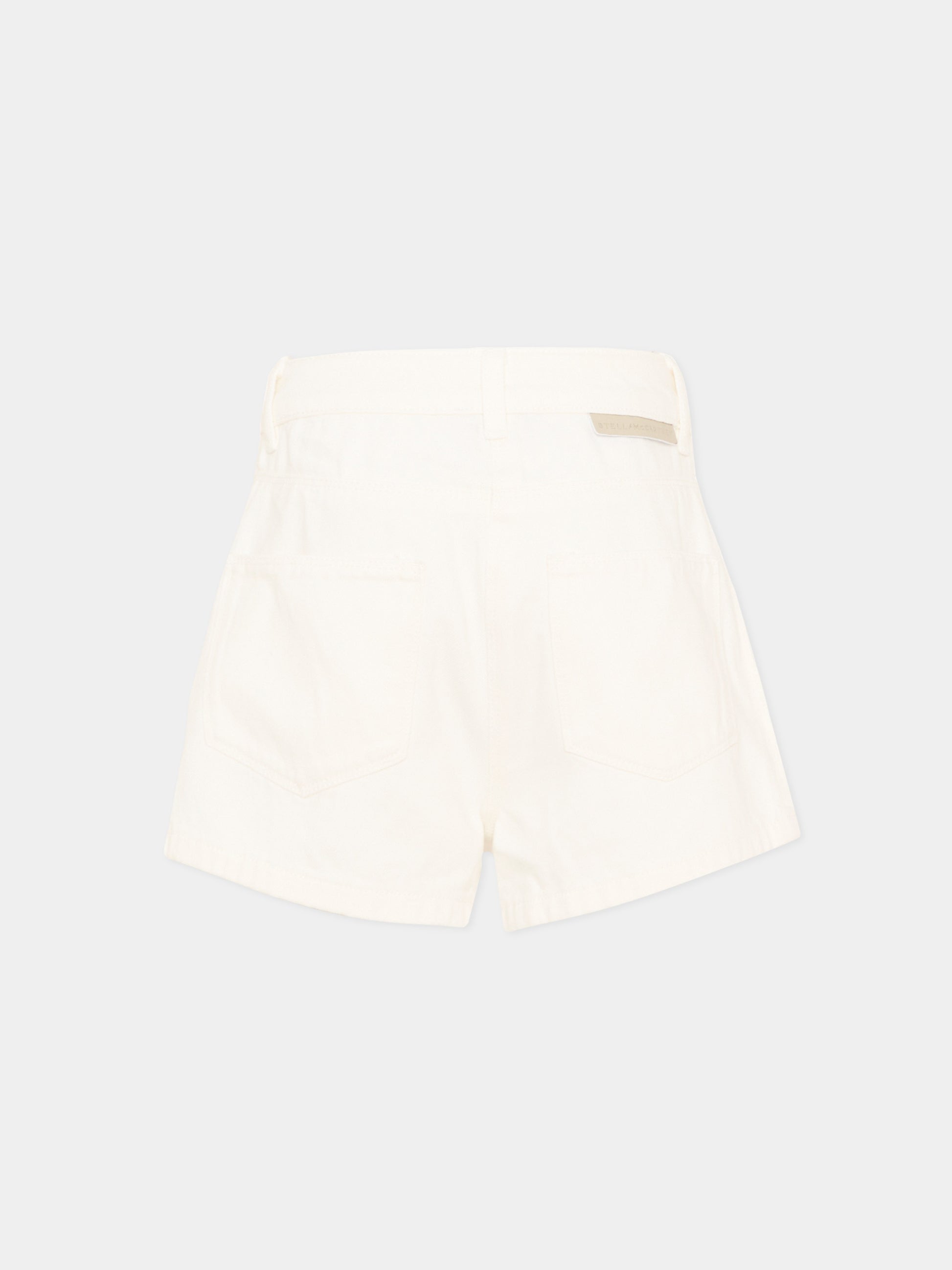 Shorts avorio per bambina con stelle,Stella Mccartney Kids,TY6F39-Z3457 101