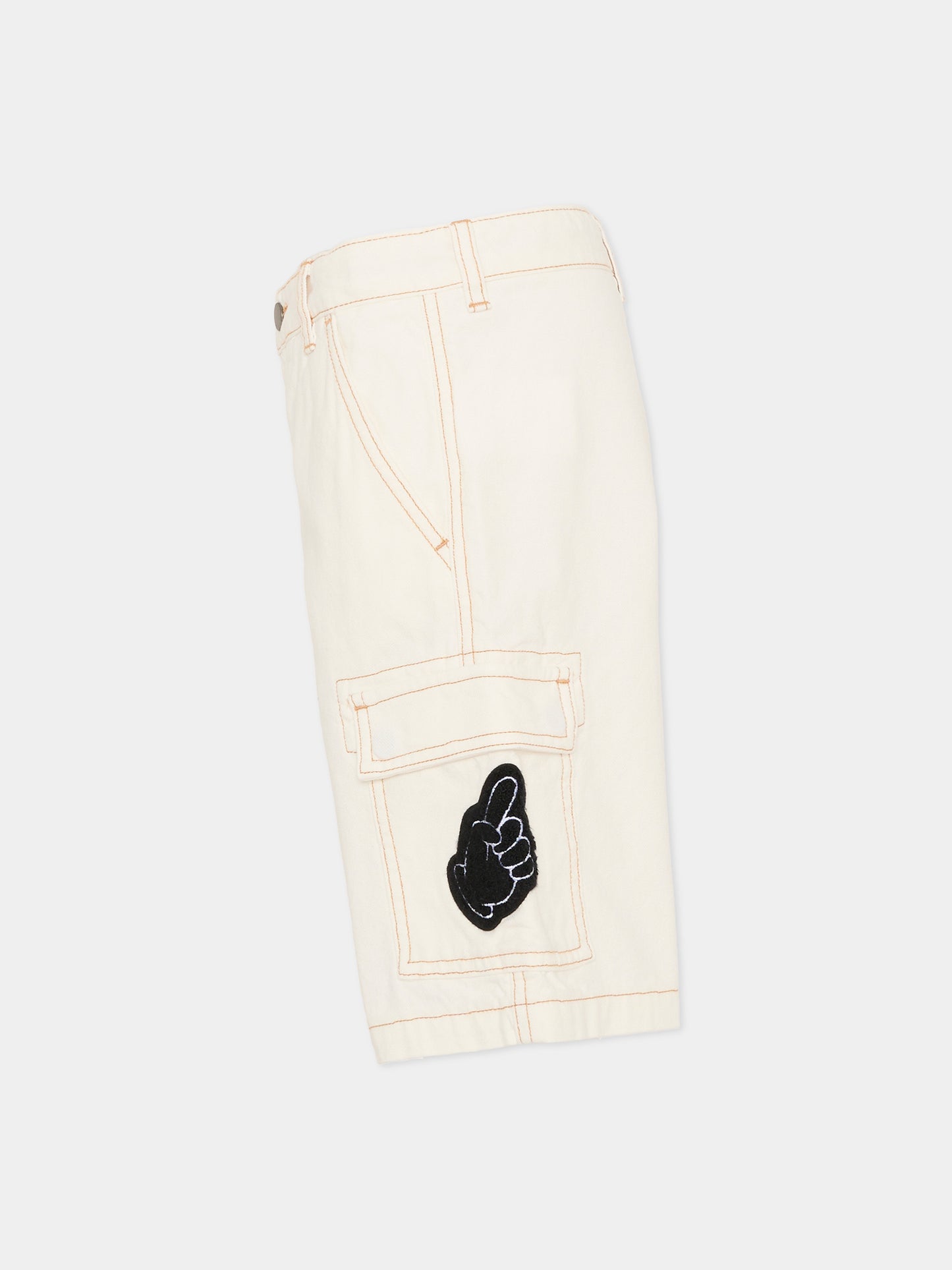 Shorts avorio per bambino con patch,Stella Mccartney Kids,TY6Q49-Z2661 101