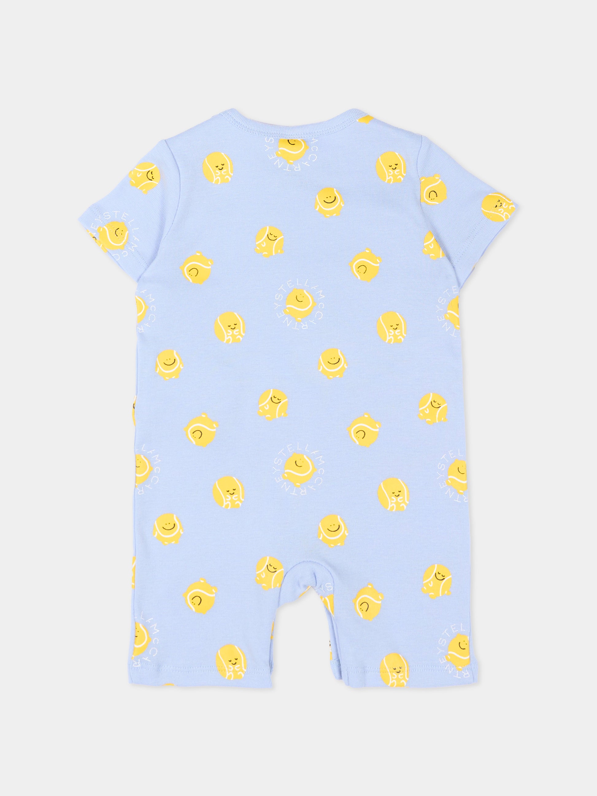 Set tutina celeste per neonato con palle da tennis,Stella Mccartney Kids,TYB530-Z3647 602MC