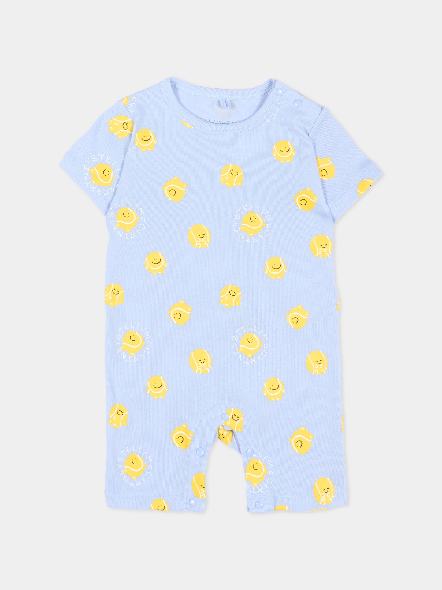 Set tutina celeste per neonato con palle da tennis,Stella Mccartney Kids,TYB530-Z3647 602MC