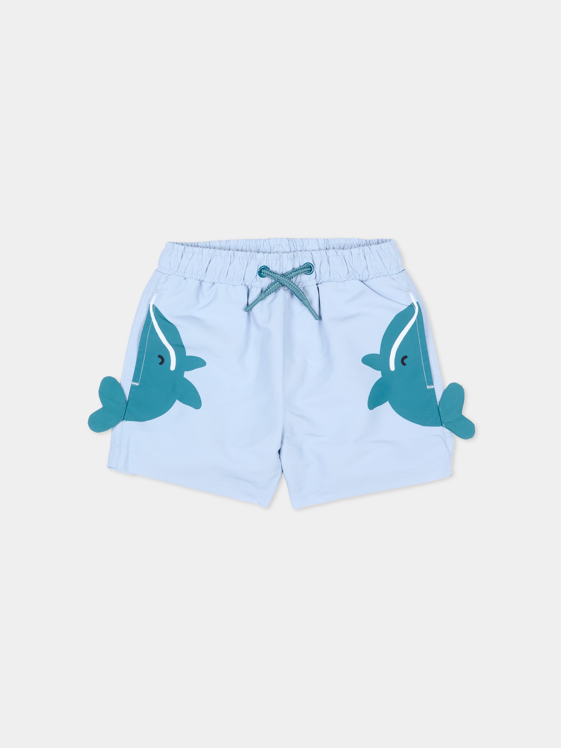 Boxer mare celeste per neonato con balene,Stella Mccartney Kids,TYC559-Z0433 685