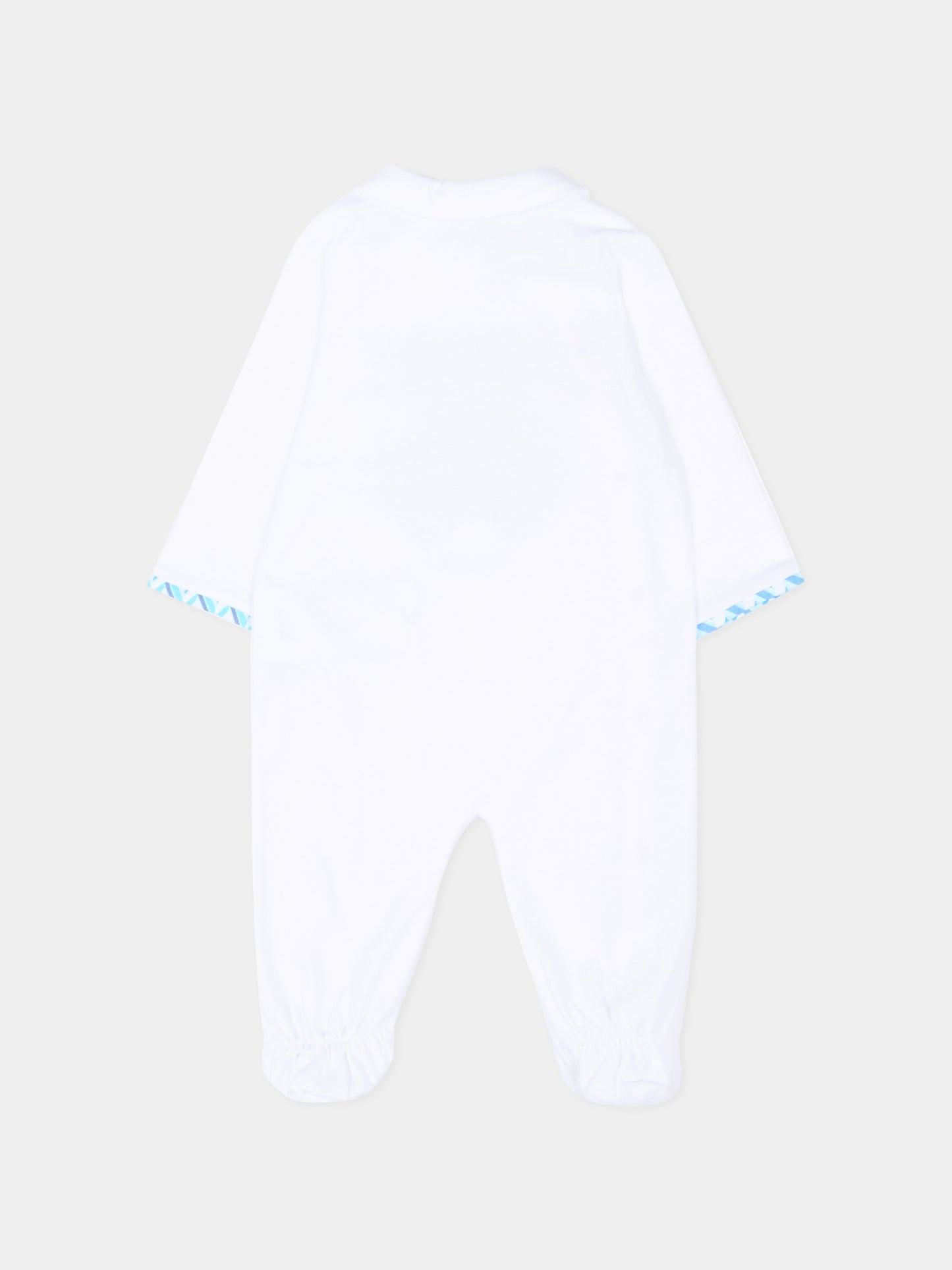 Set tutina bianco per neonato con motivo chevron,Missoni,MYB520-Z3672 100AZ