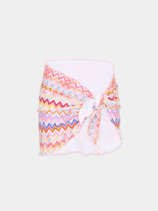 Copricostume multicolor per bambina zigzag,Missoni,MYCB09-Z3801 999