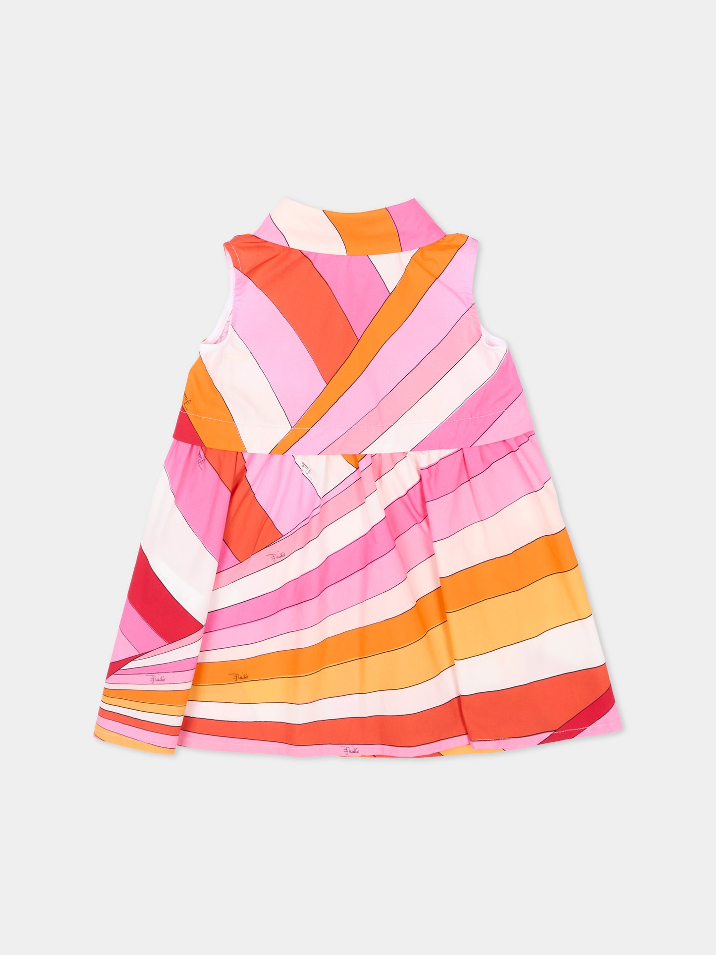 Vestito multicolor per neonata con motivi astratti,Emilio Pucci Junior,PY1032-P0585 50EAR