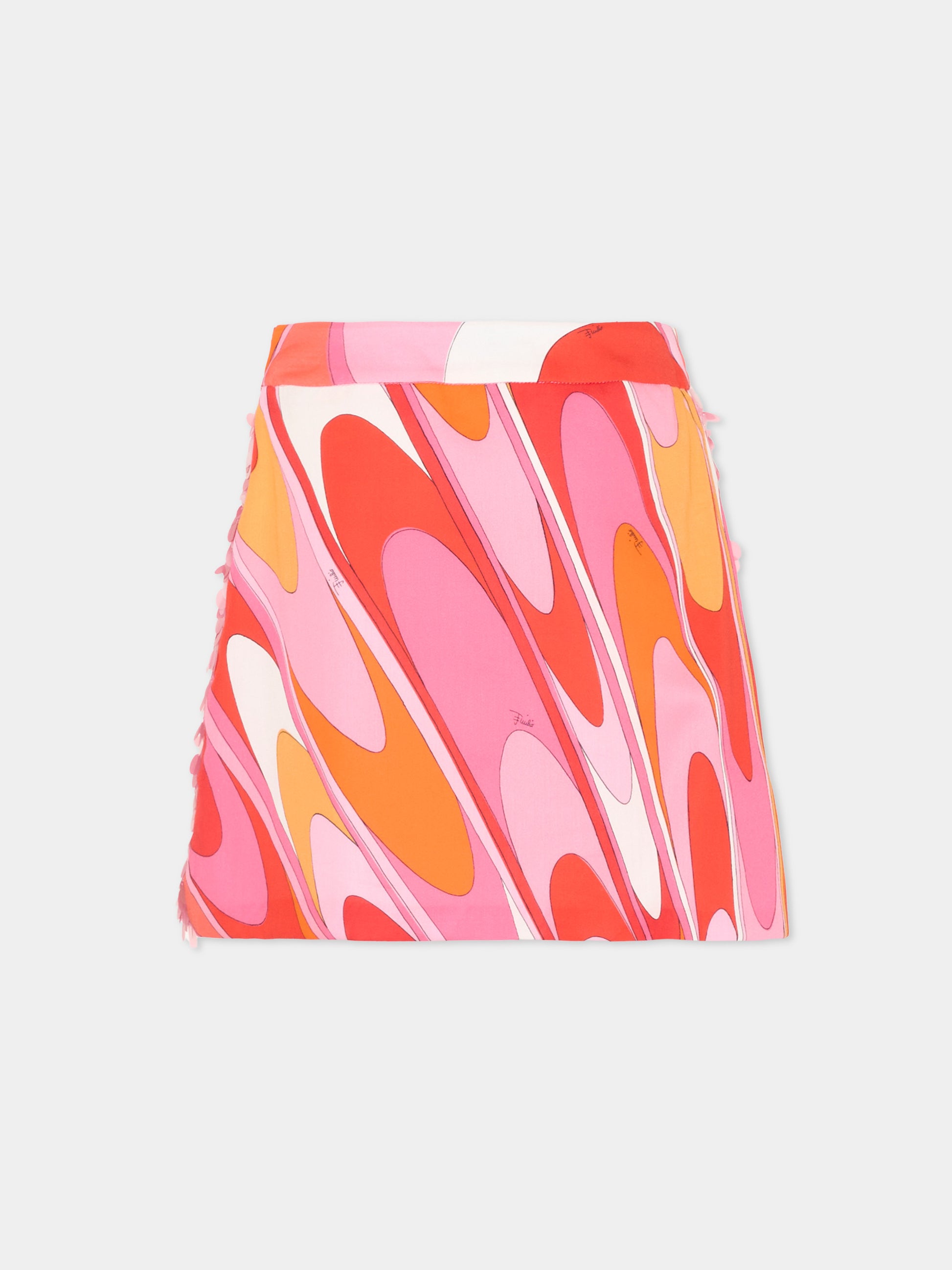 Gonna rosa per bambina con paillettes,Emilio Pucci Junior,PY7B31-U0278 511