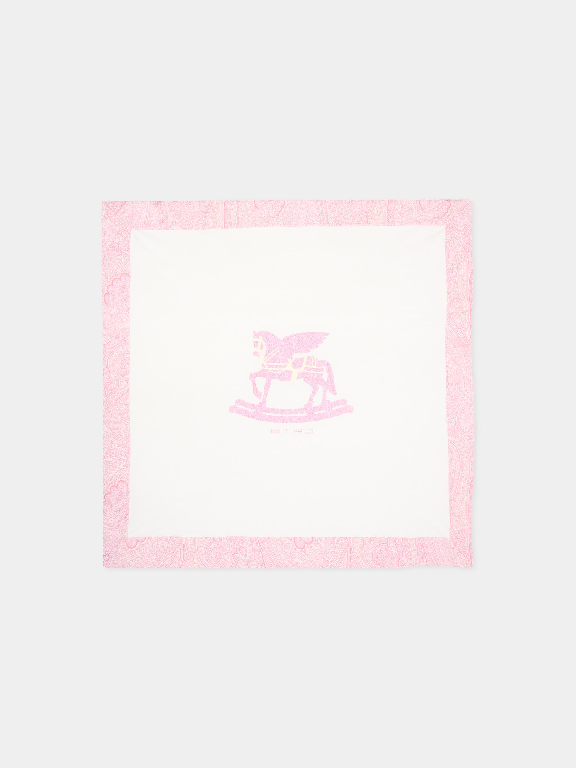 Coperta avorio per neonata con logo,Etro,GY0520-Z3672 102RS