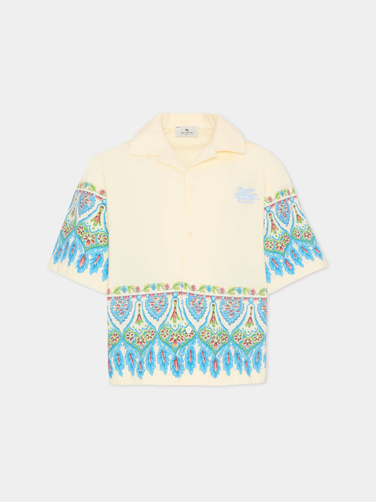 Camicia gialla per bambino con stampa floreale,Etro,GY5P71-P0601 106MC