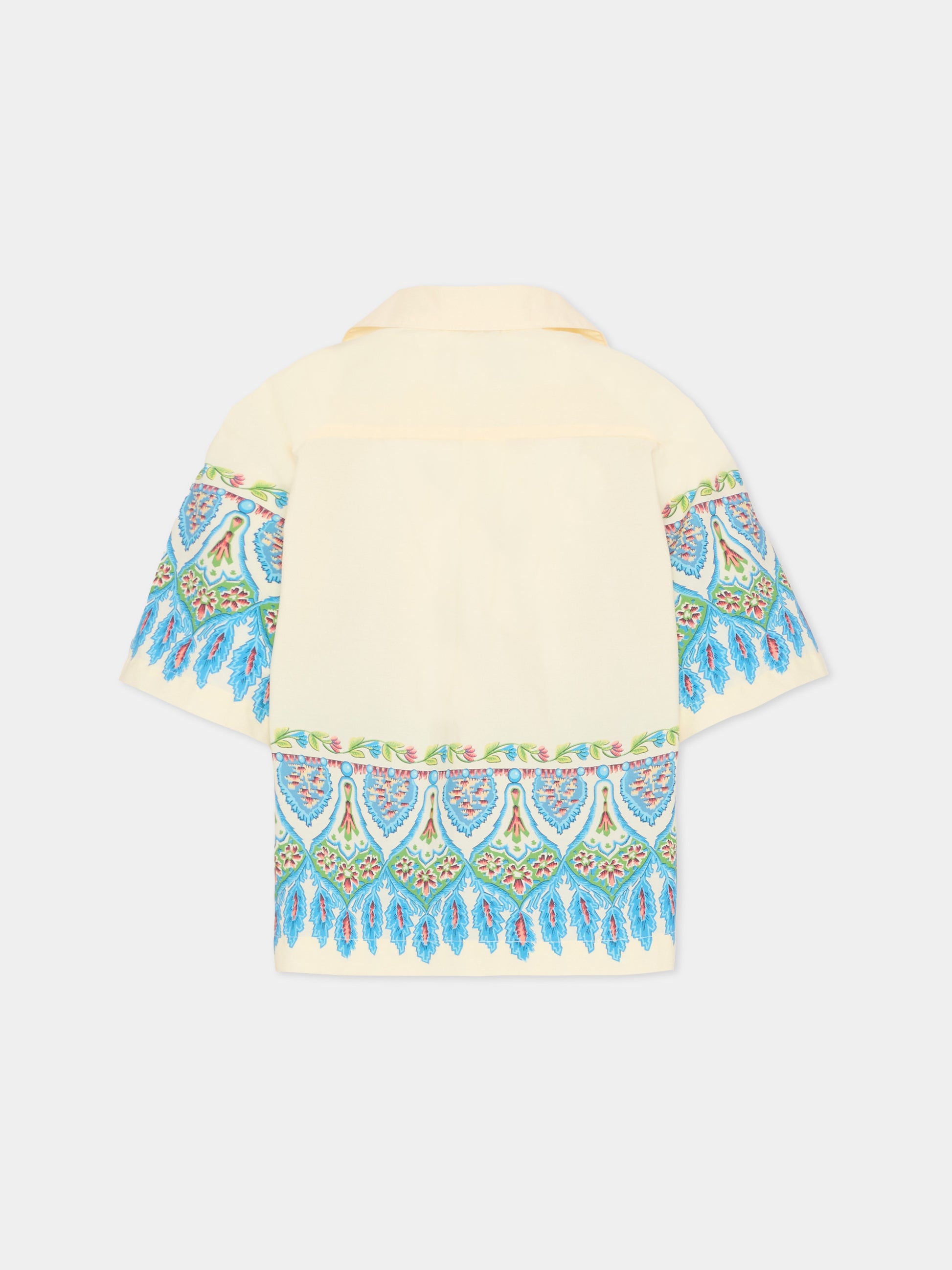 Camicia gialla per bambino con stampa floreale,Etro,GY5P71-P0601 106MC