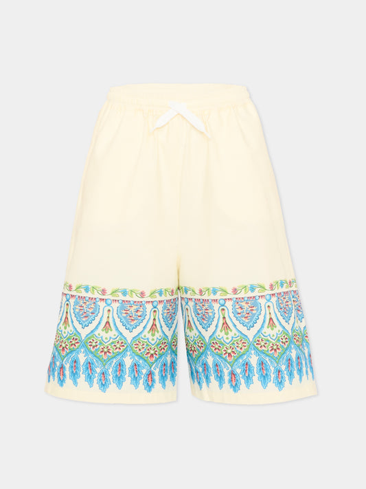 Shorts multicolor per bambino con stampa paisley,Etro,GY6Q89-P0601 106MC