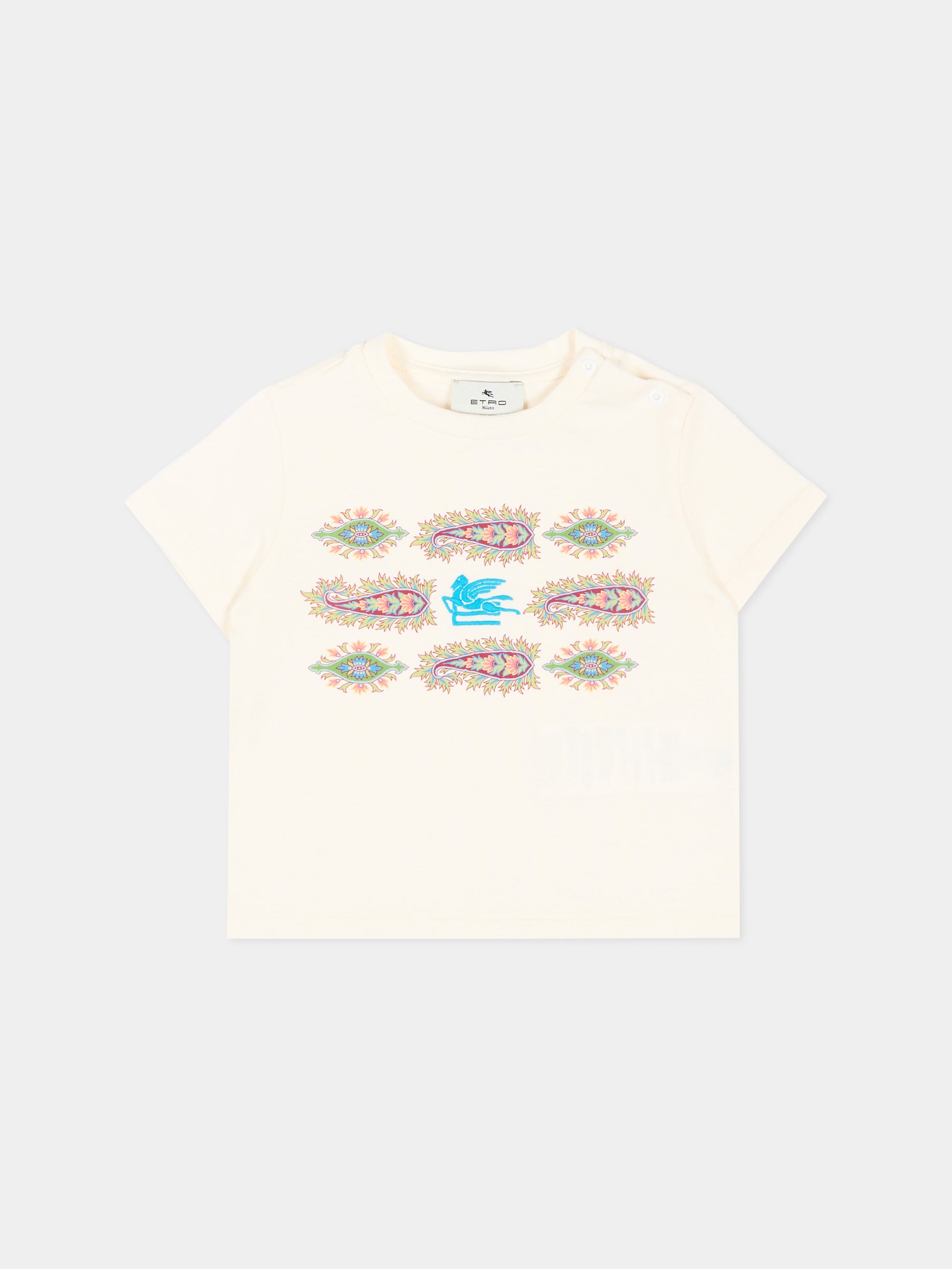 T-Shirt avorio per neonati con Pegaso,Etro,GY8551-Z3672 102