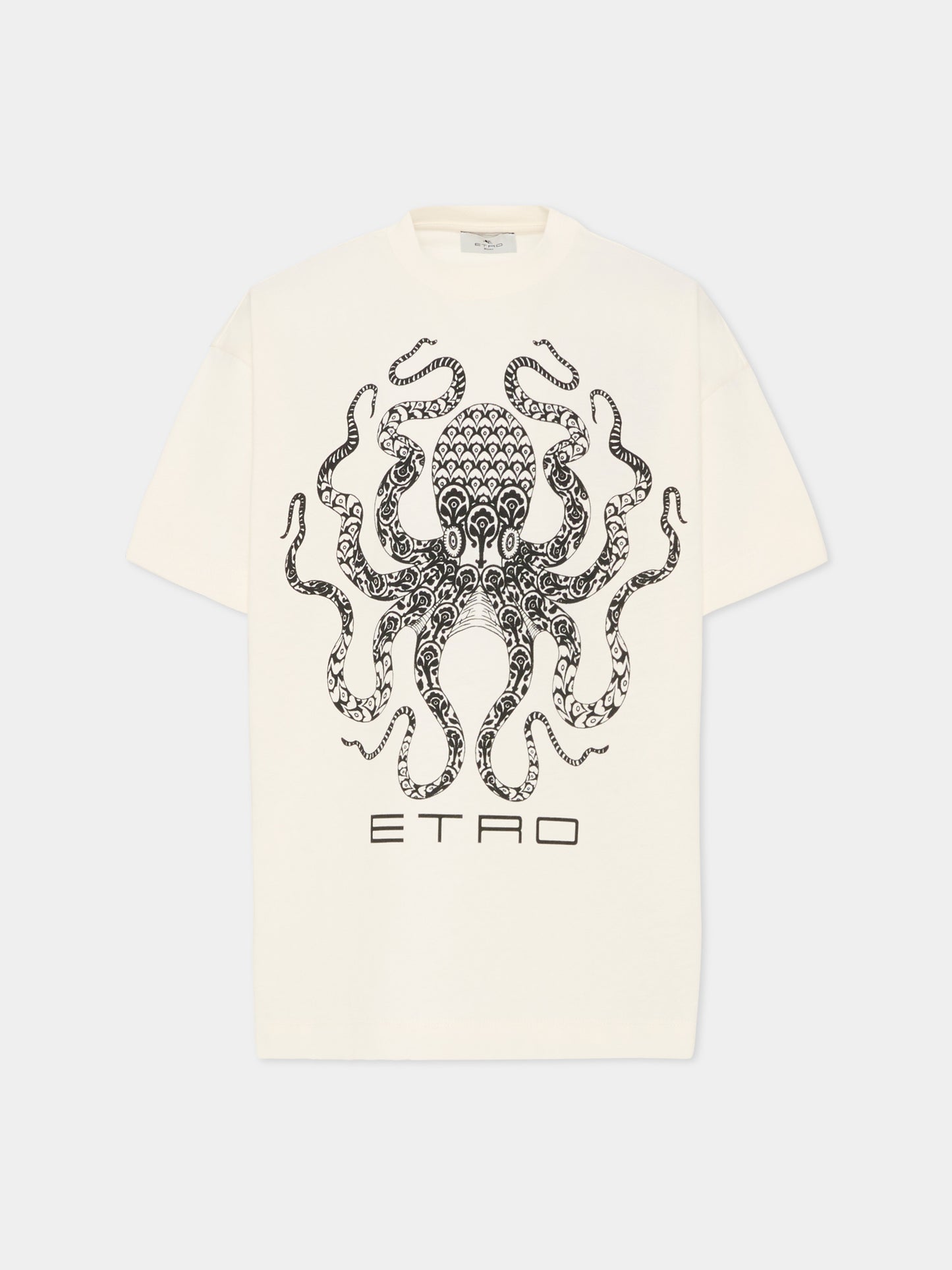 T-shirt avorio per bambino con piovra,Etro,GY8P31-Z3672 102NE
