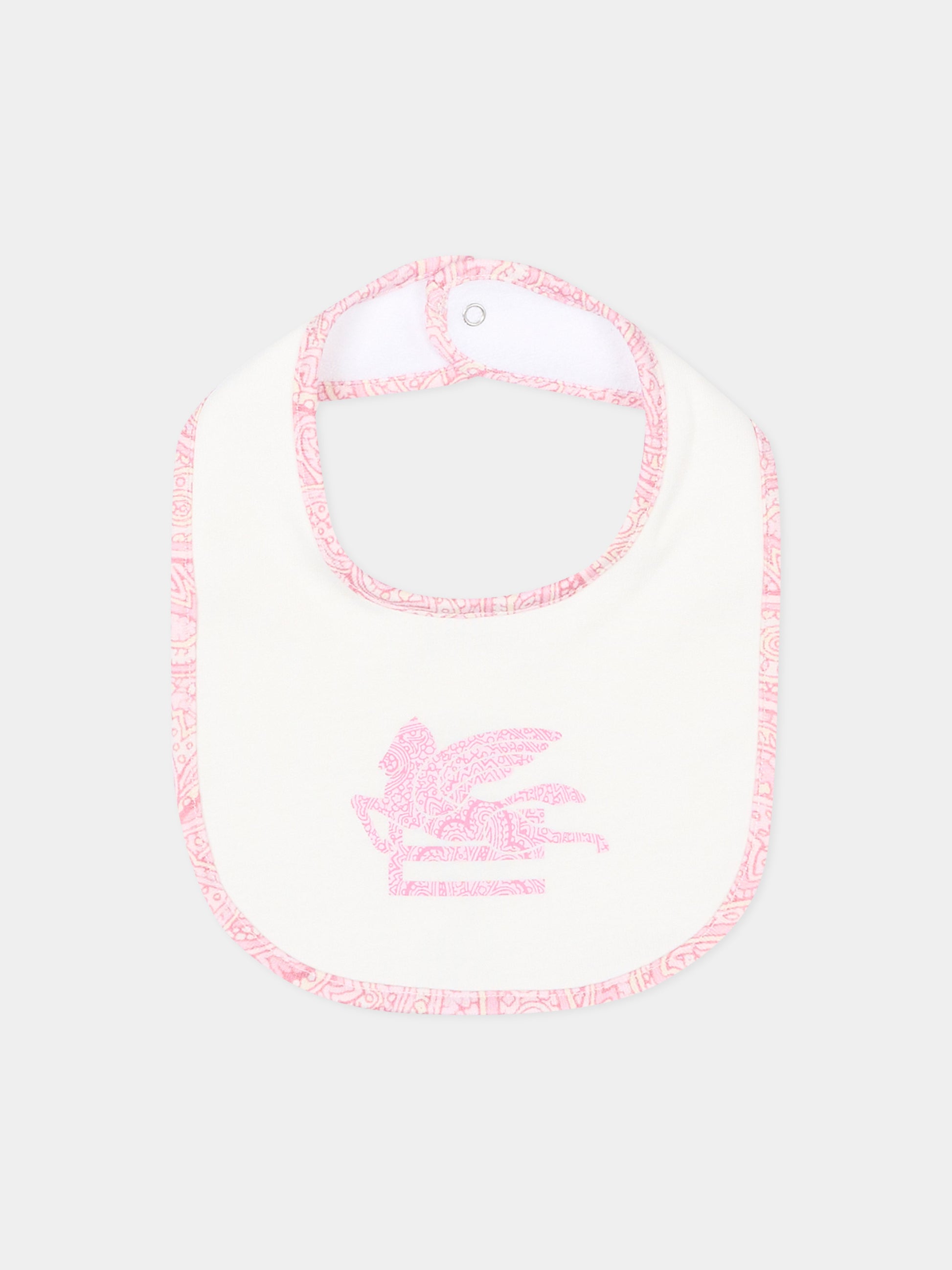 Set tutina avorio per neonata con logo Pegaso,Etro,GYB540-Z3672 102RS