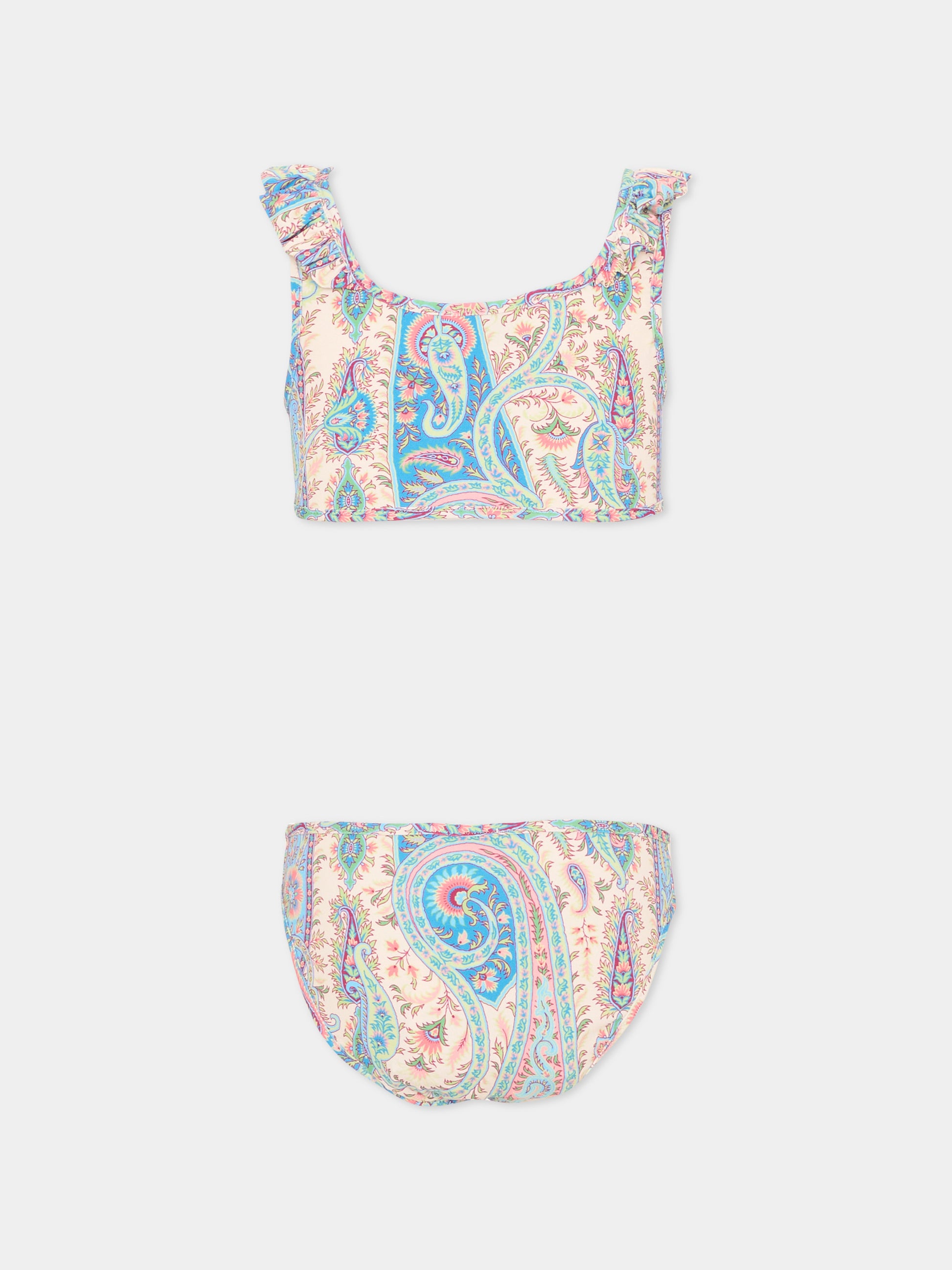 Slip e bikini multicolor per bambina con stampa paisley,Etro,GYCA39-J0556 107MC