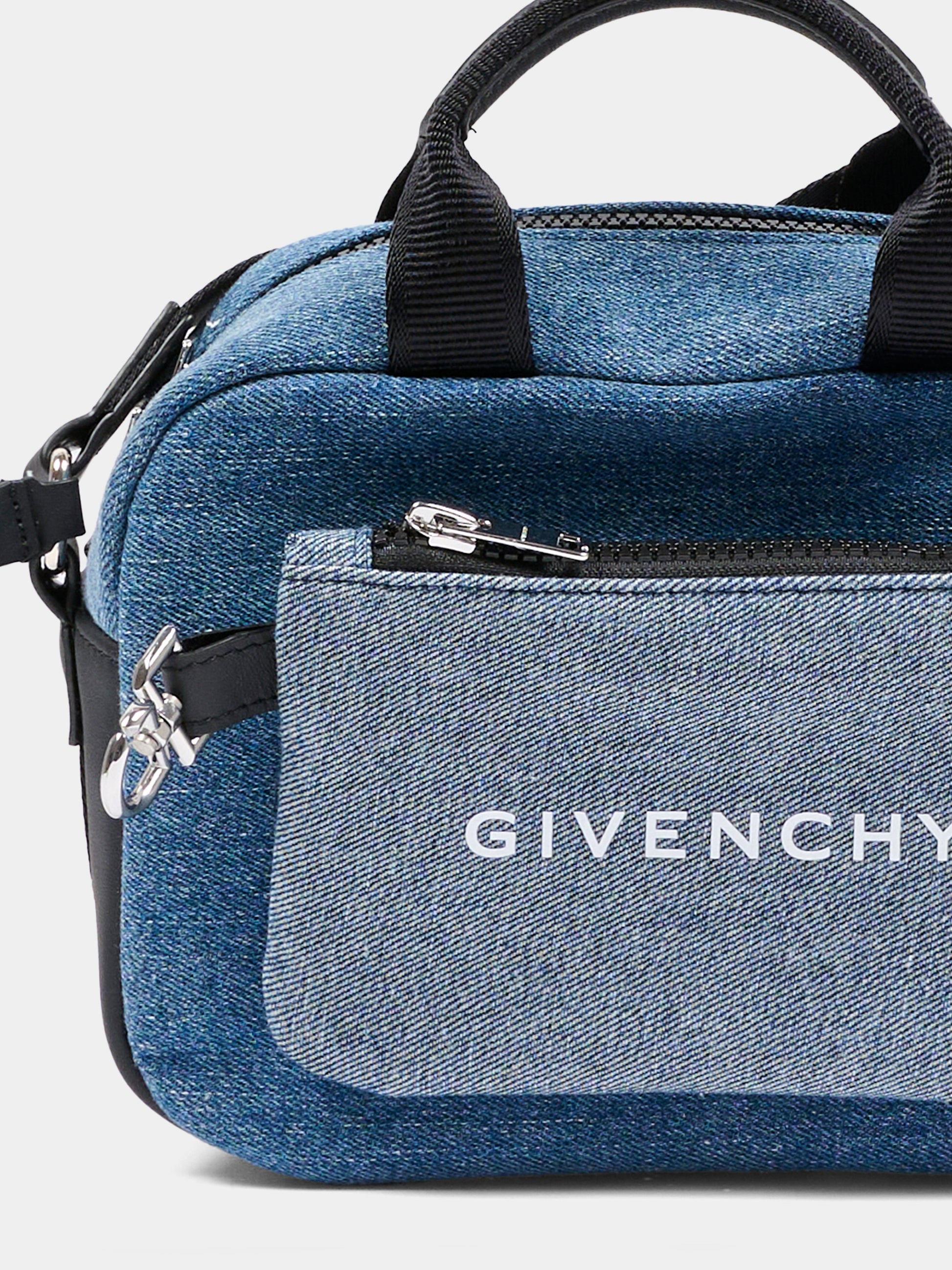 Borsa denim per bambina con logo,Givenchy Kids,H31073 Z25